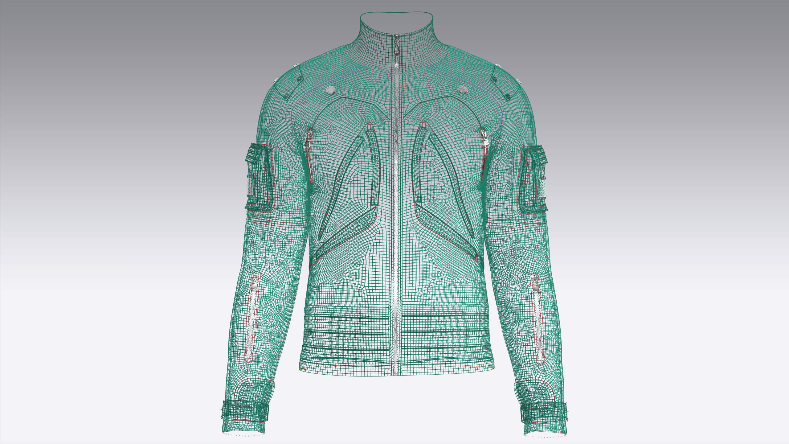 Men&039s Full-Zip Cargo Pocket Sleeve Jacket 3D Model
