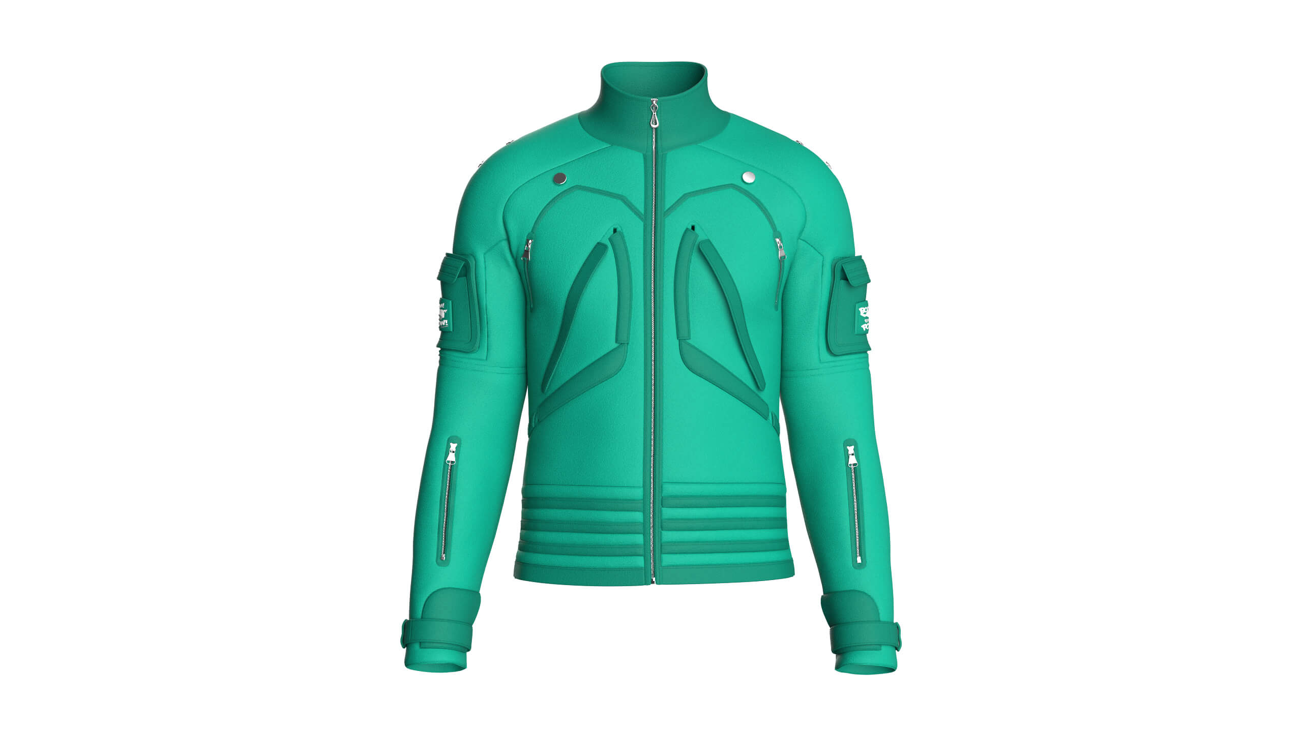Men&039s Full-Zip Cargo Pocket Sleeve Jacket 3D Model