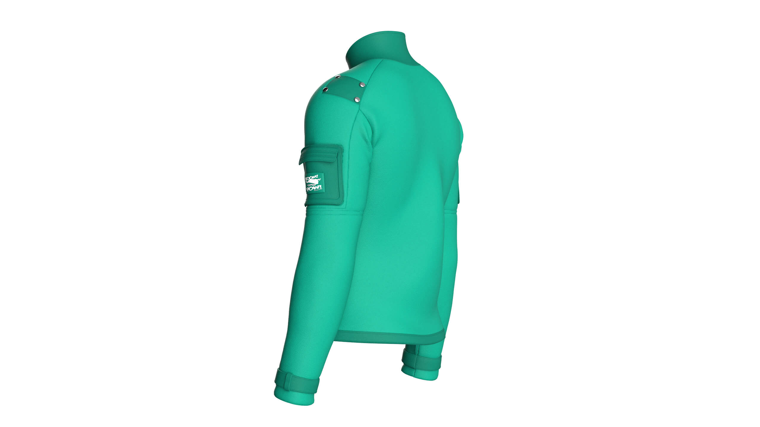 Men&039s Full-Zip Cargo Pocket Sleeve Jacket 3D Model