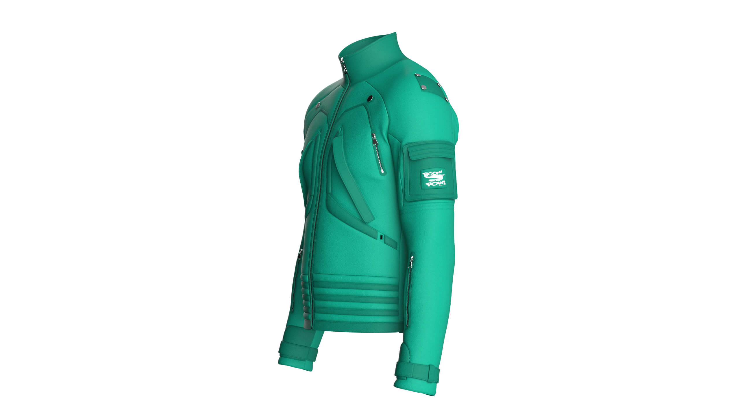 Men&039s Full-Zip Cargo Pocket Sleeve Jacket 3D Model