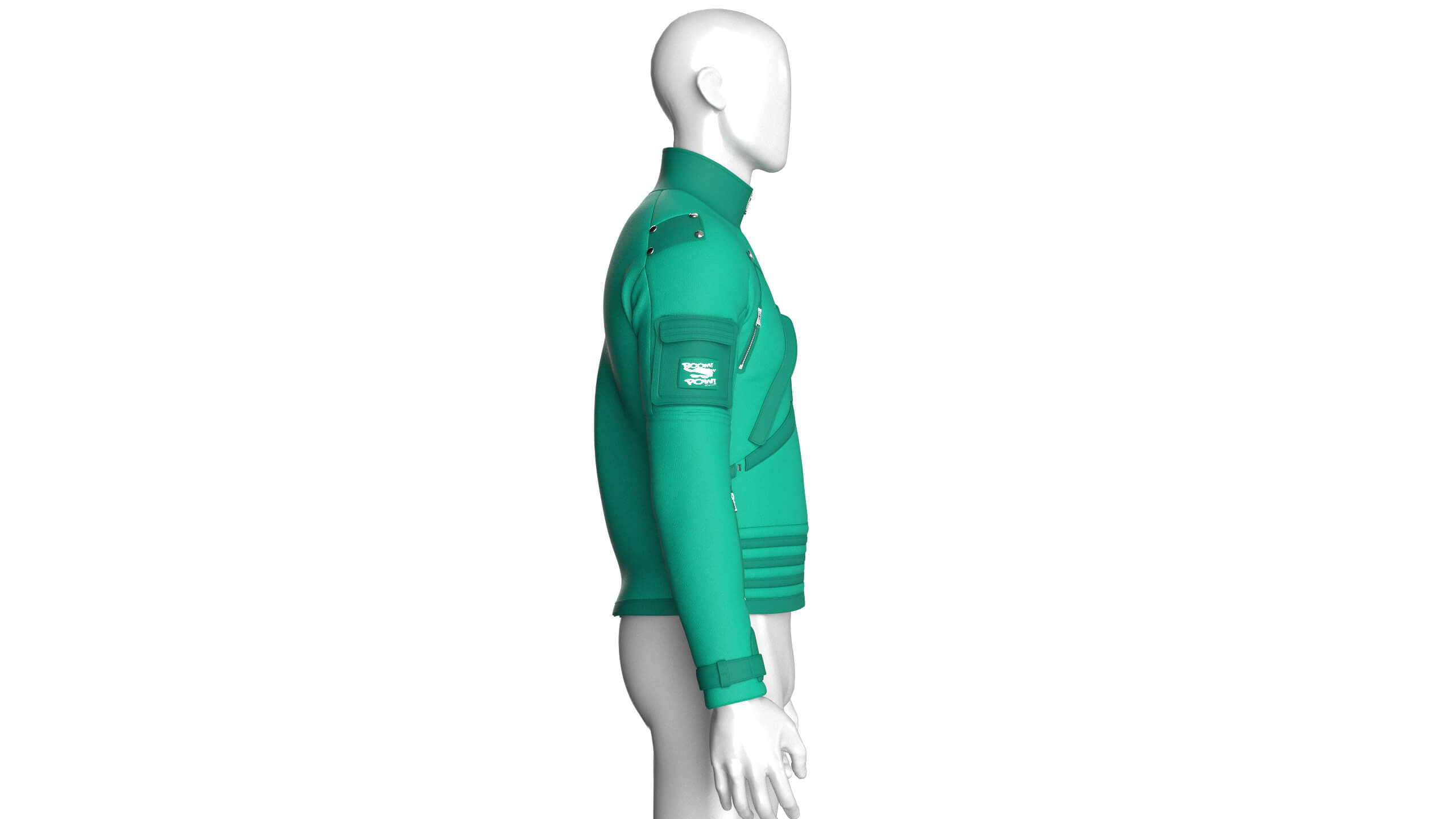 Men&039s Full-Zip Cargo Pocket Sleeve Jacket 3D Model