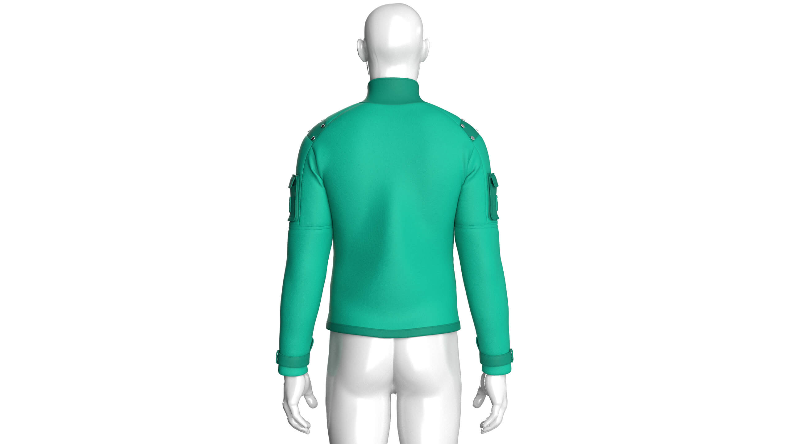 Men&039s Full-Zip Cargo Pocket Sleeve Jacket 3D Model