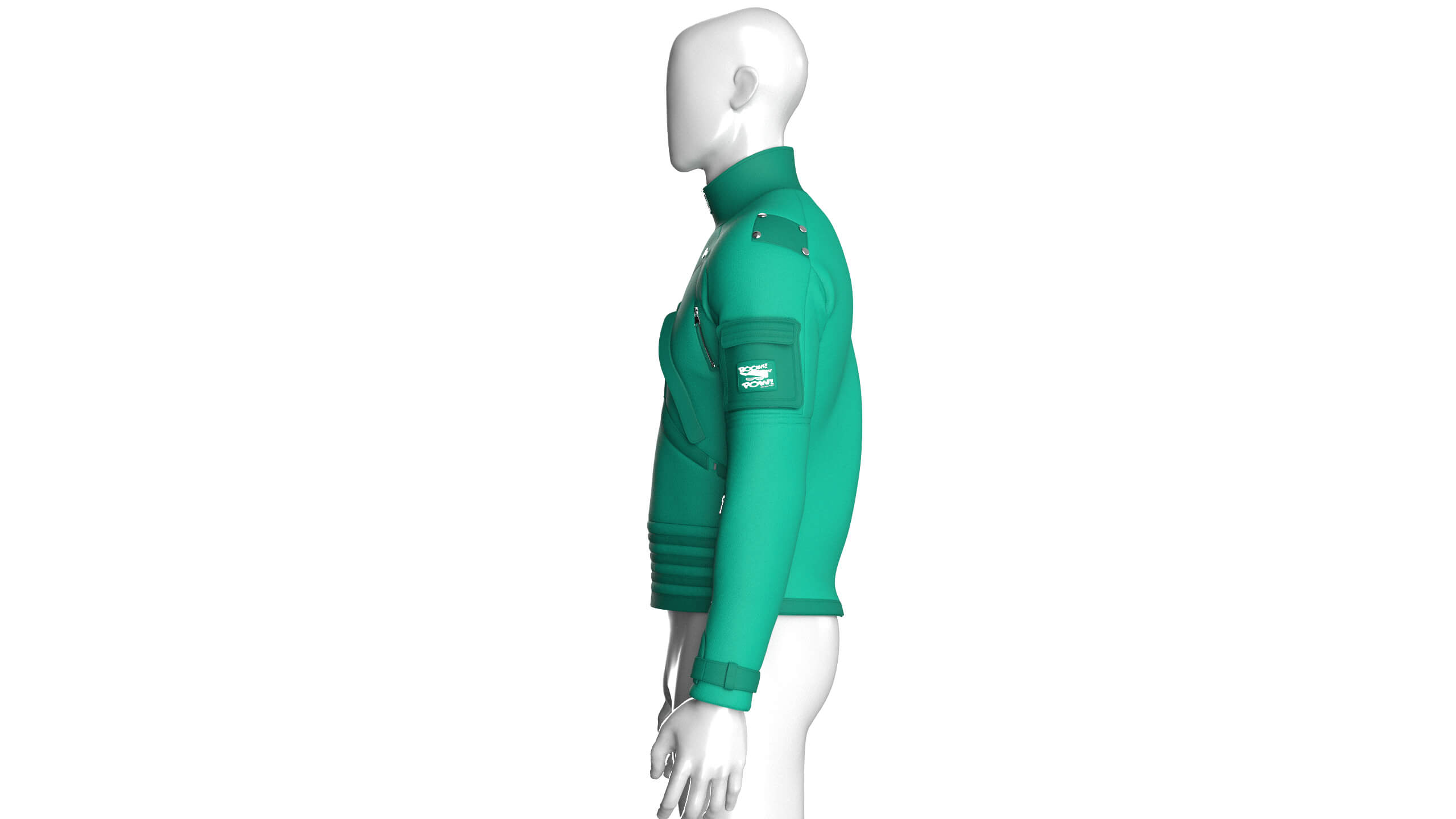 Men&039s Full-Zip Cargo Pocket Sleeve Jacket 3D Model