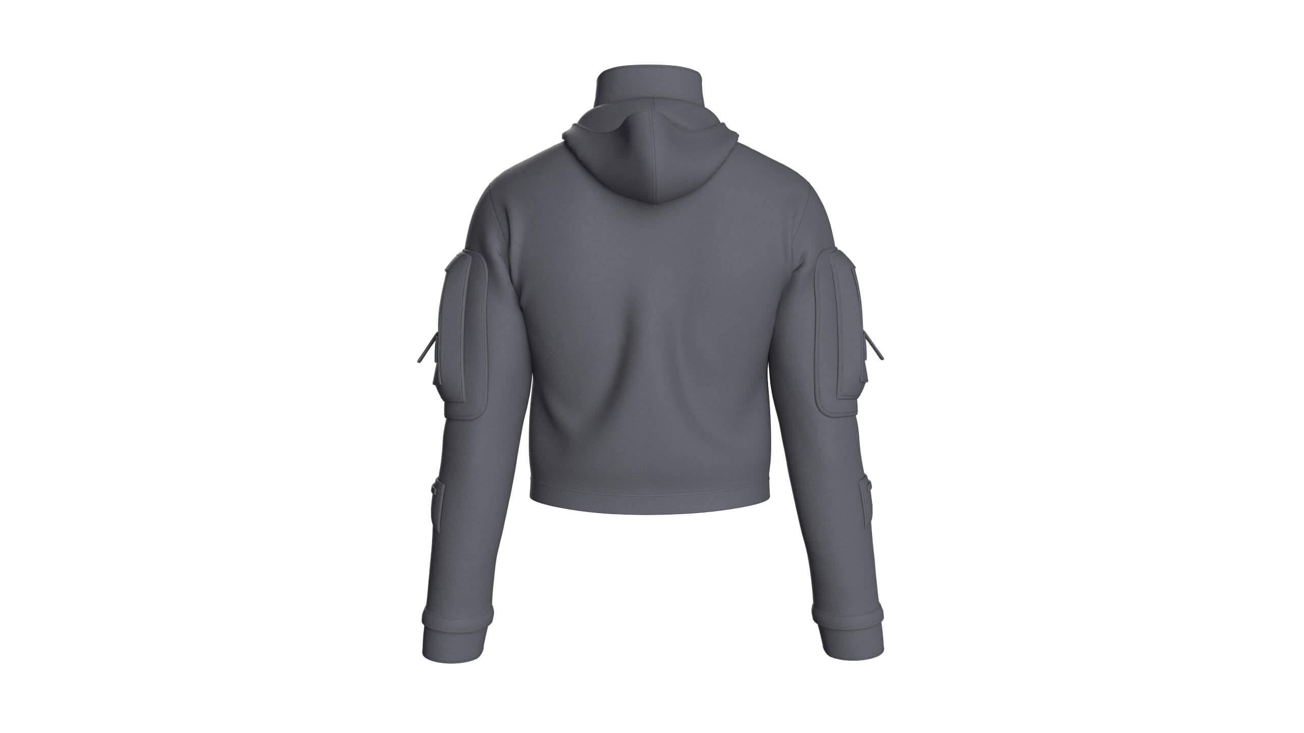 Men&rsquos Full-Zip Tactical Crop Jacket 3D Model