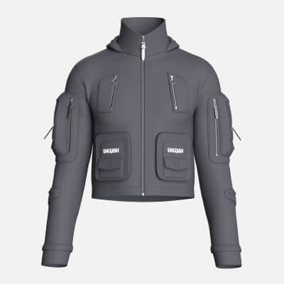 Men&rsquo;s Full-Zip Tactical Crop Jacket