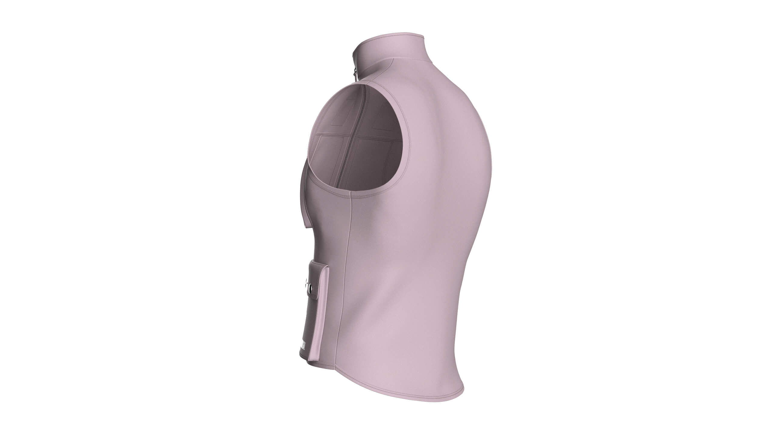 Mens Full-Zip Tactical Utility Vest 3D Model