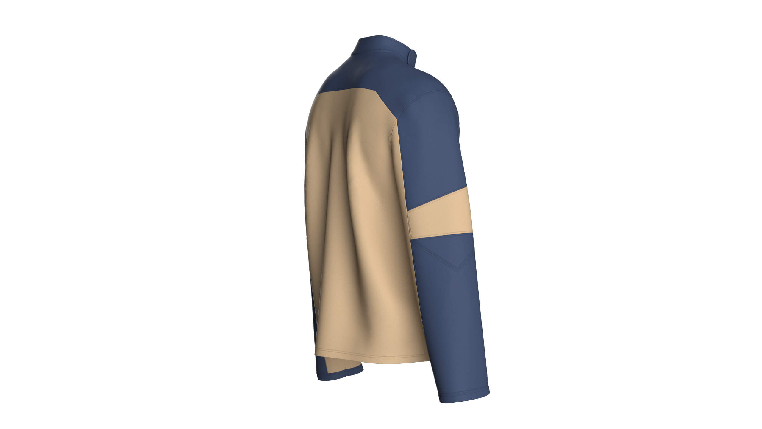 Mens Full-Zip Technical Jacket 3D Model