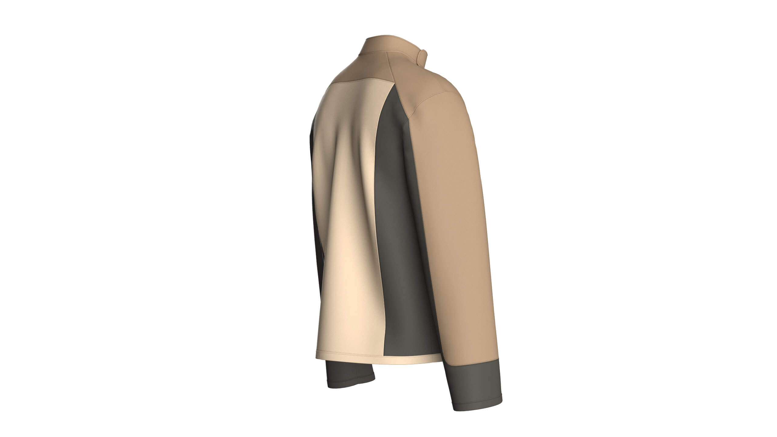 Mens Full-Zip Three-Tone Technical Jacket 3D Model