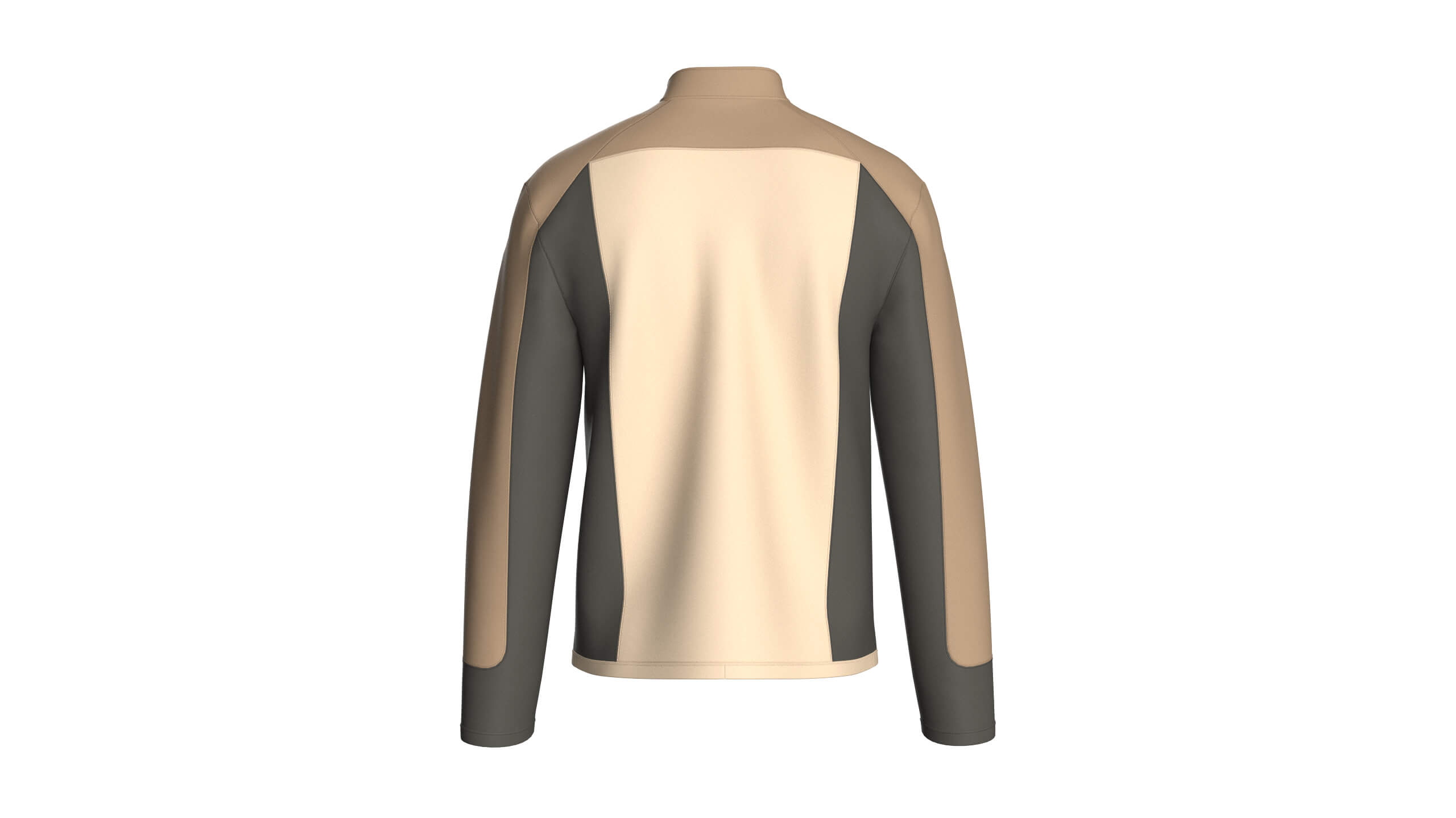 Mens Full-Zip Three-Tone Technical Jacket 3D Model