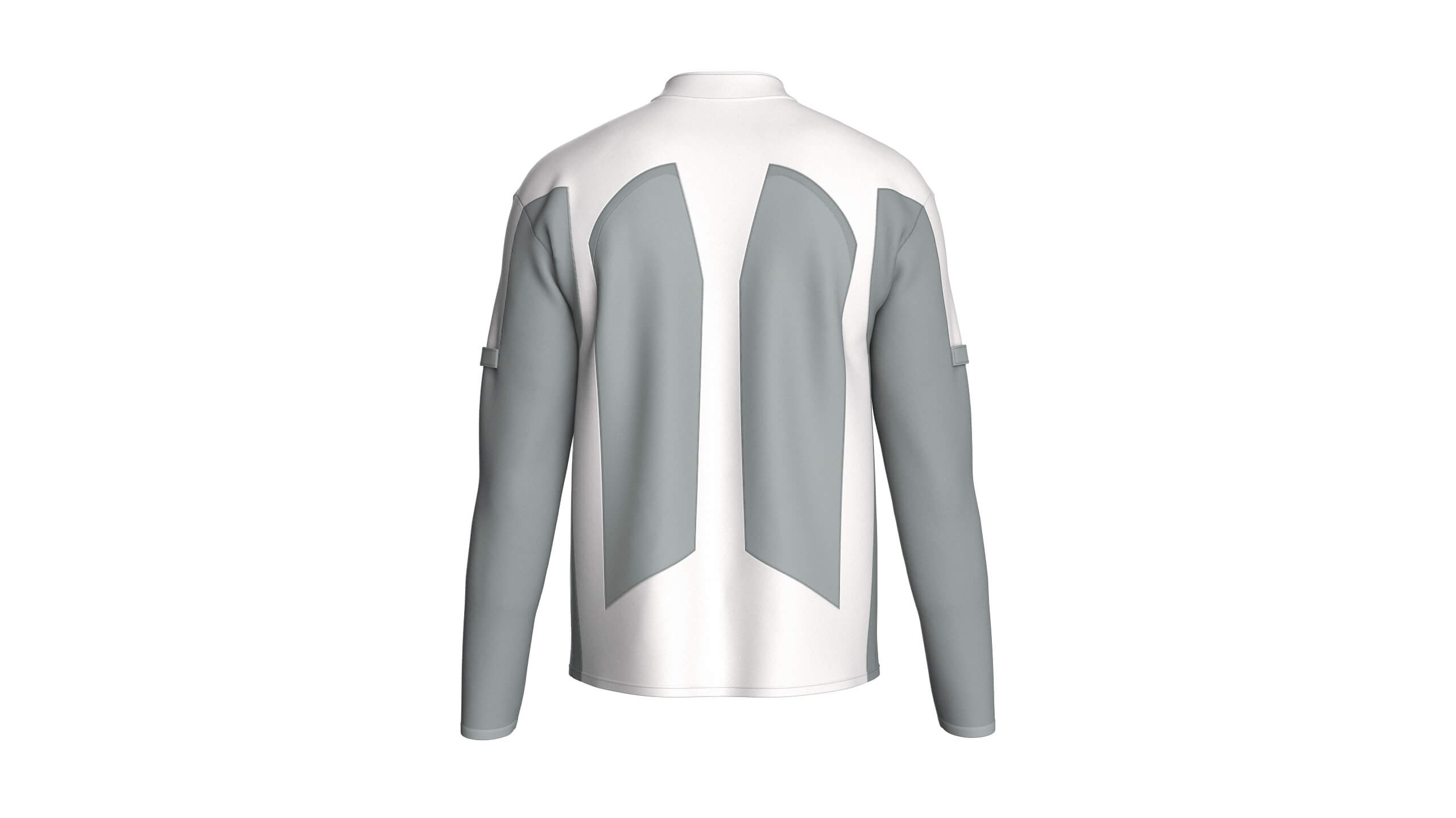 Mens Full-Zip Two-Tone Technical Jacket 3D Model