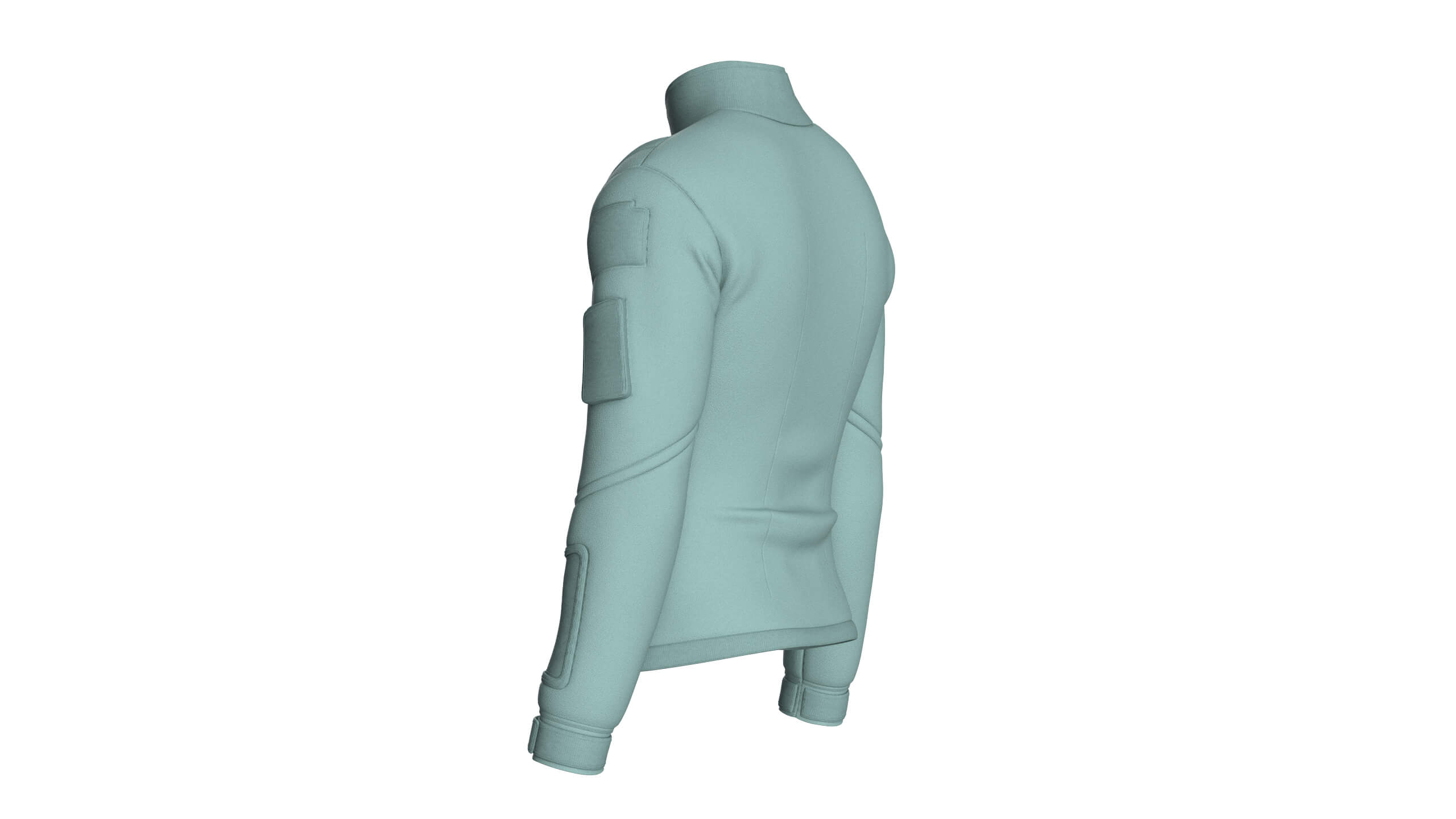 Men&rsquos High Neck Chest Zip Pocket Full-Zip Jacket 3D Model