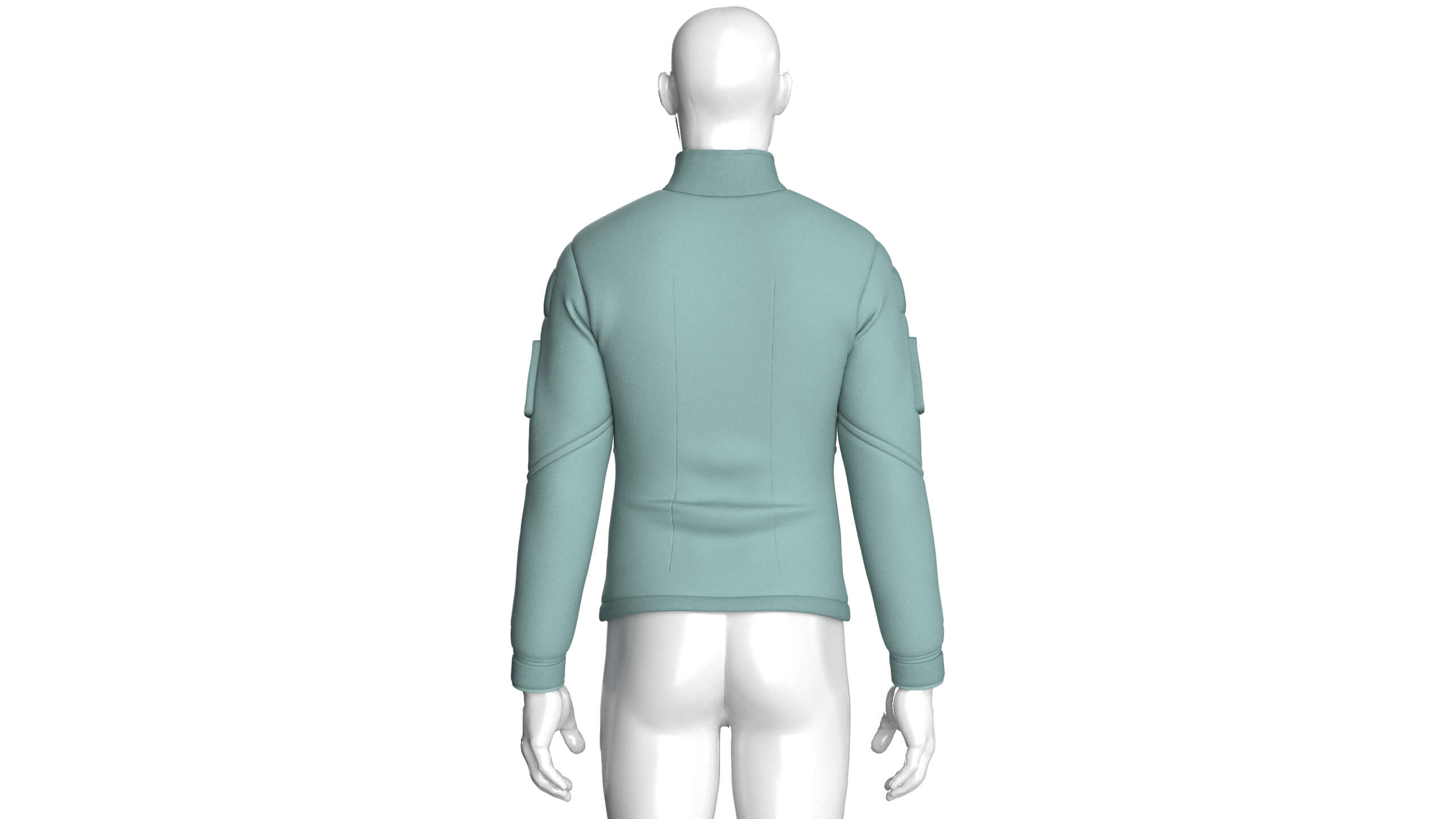 Men&rsquos High Neck Chest Zip Pocket Full-Zip Jacket 3D Model