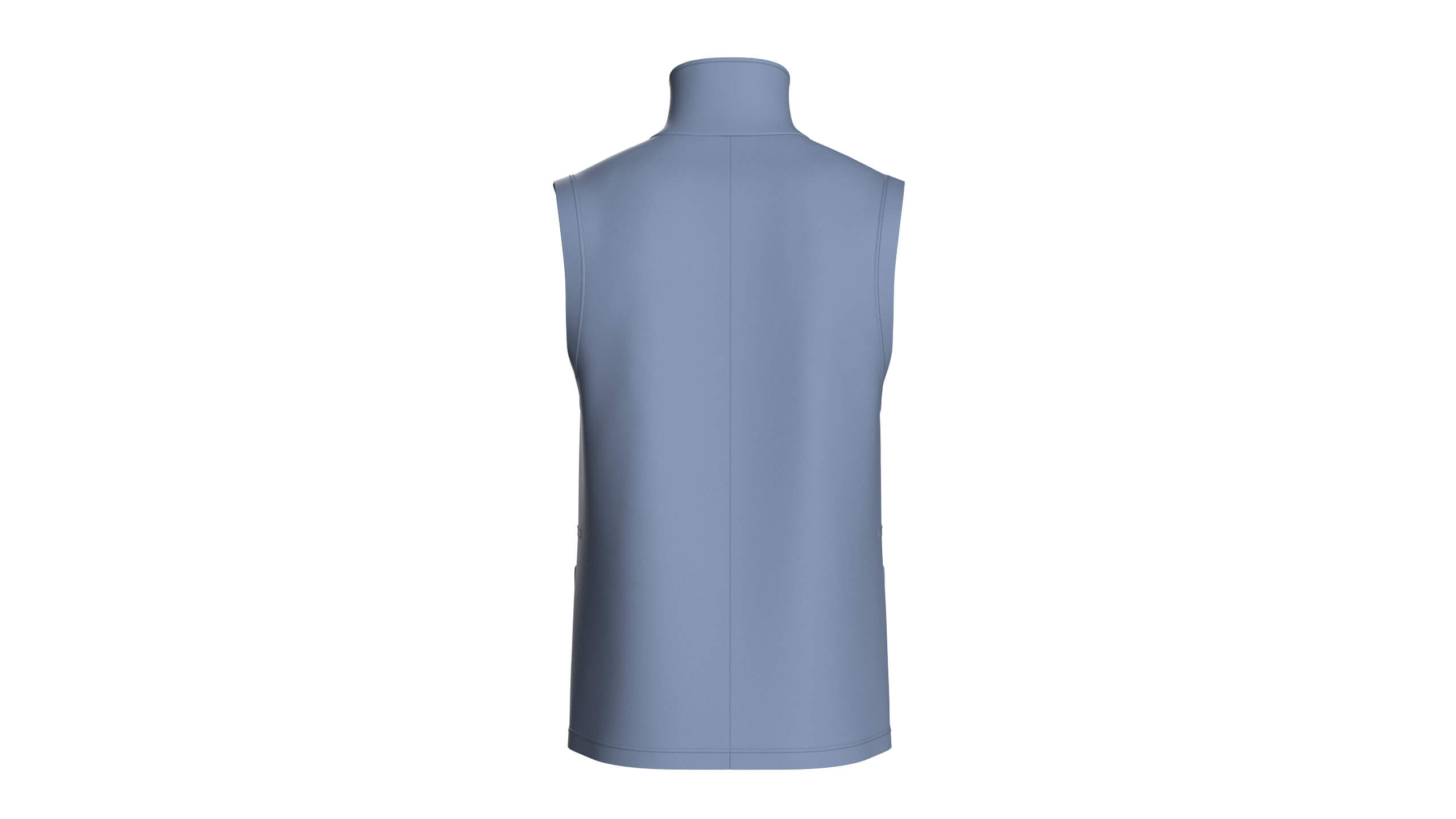 Mens High Neck Full-Zip Tactical Utility Vest 3D Model
