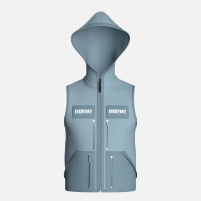 Men's Hooded Full-Zip Tactical Utility Vest