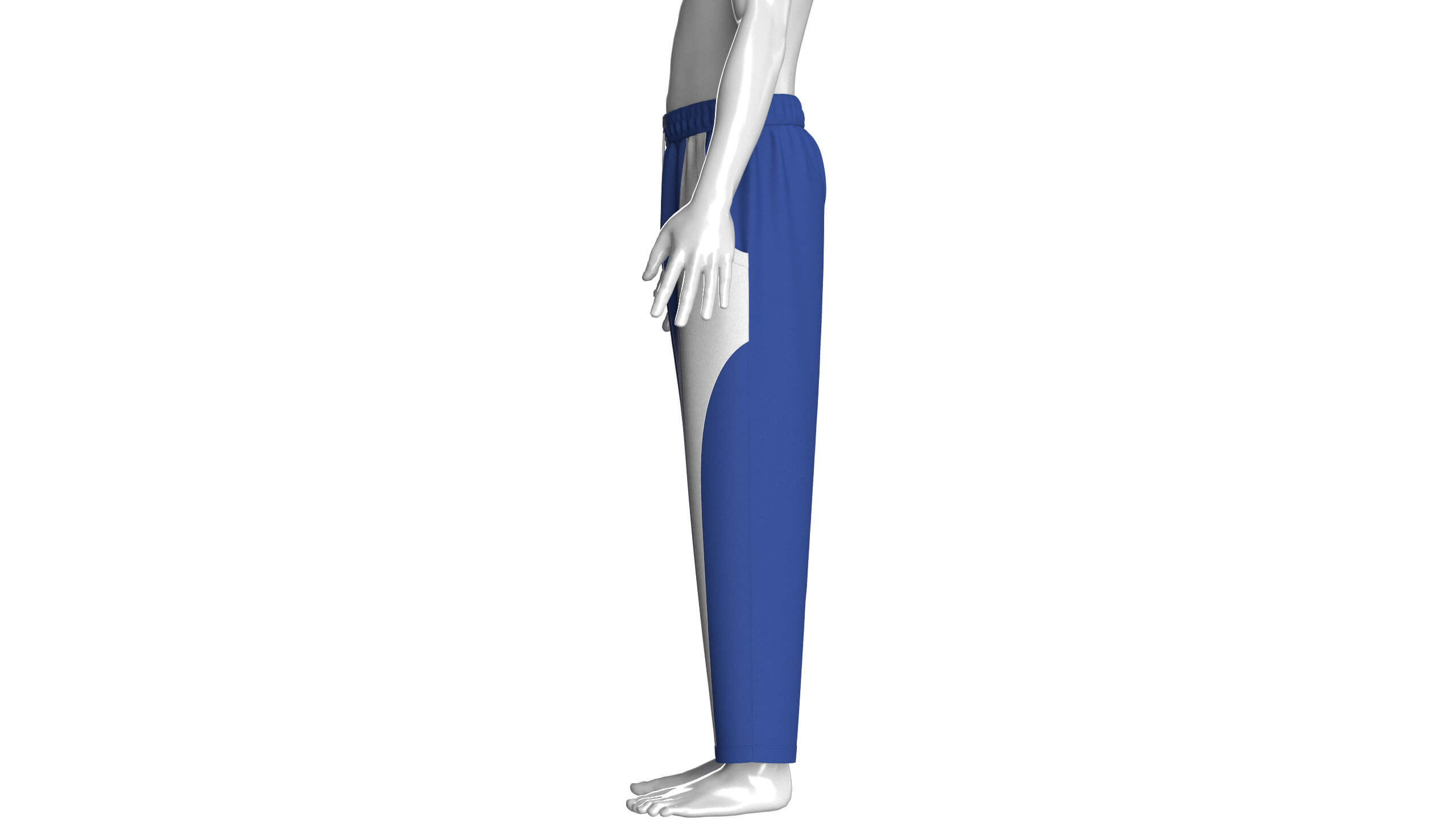 Mens Royal Blue and White Pants Animation/MoCap