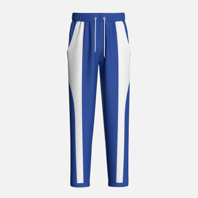 Men's Royal Blue and White Pants