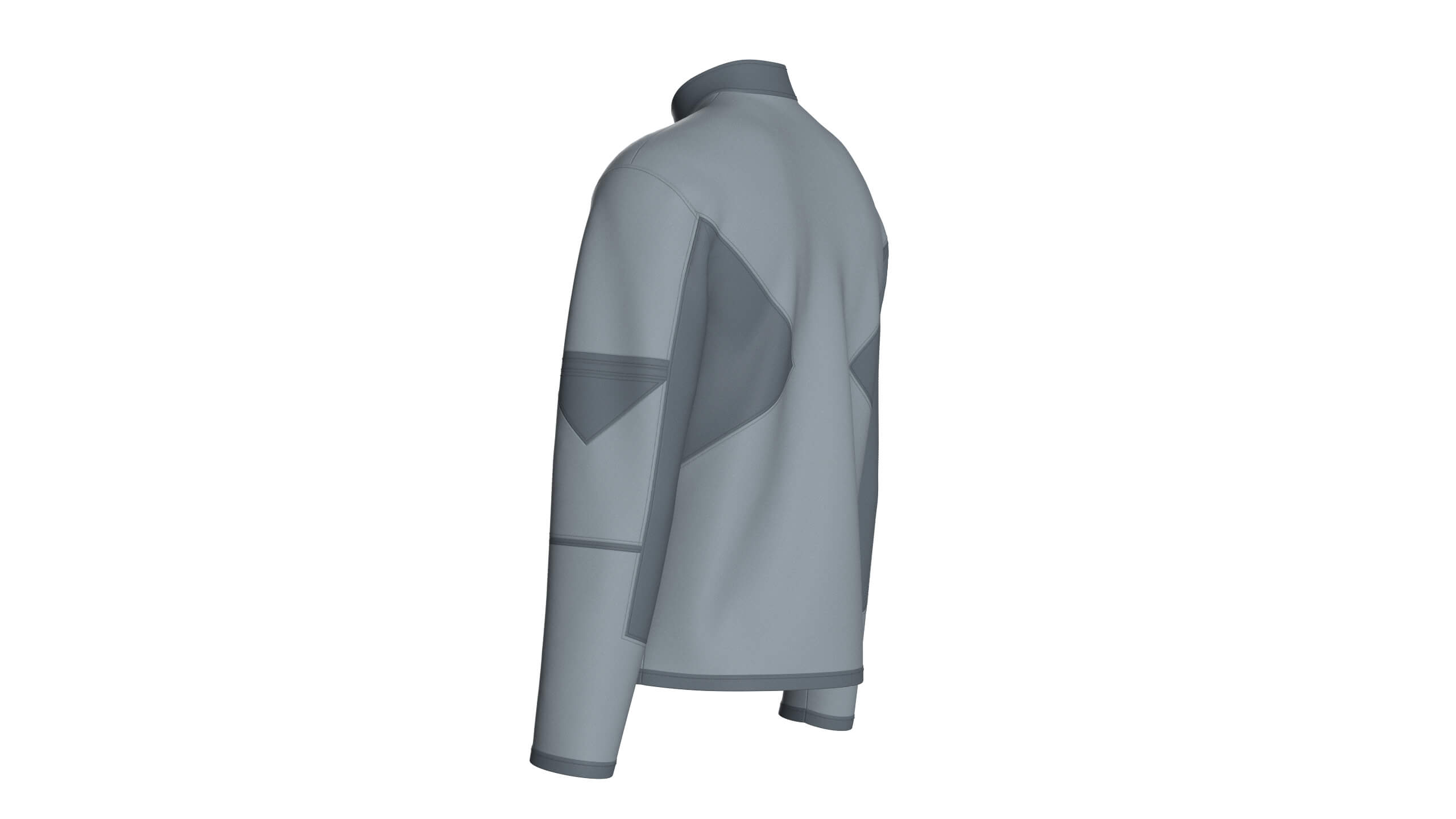 Mens Stand-Collar Zipper Technical Jacket 3D Model