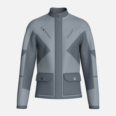 Men's Stand-Collar Zipper Technical Jacket