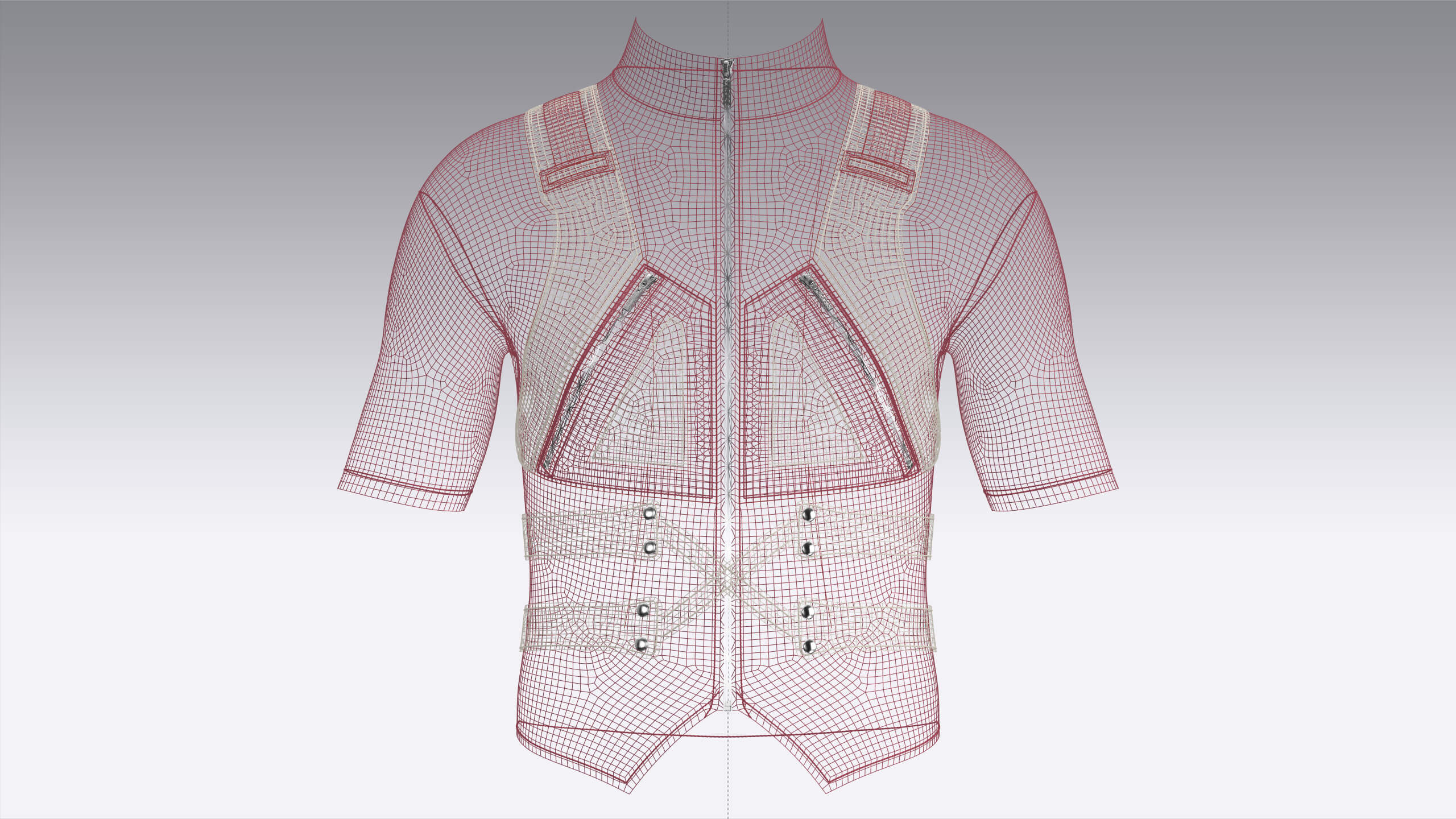 Mens Tactical Cycling Jersey with Zip Pocket 3D Model