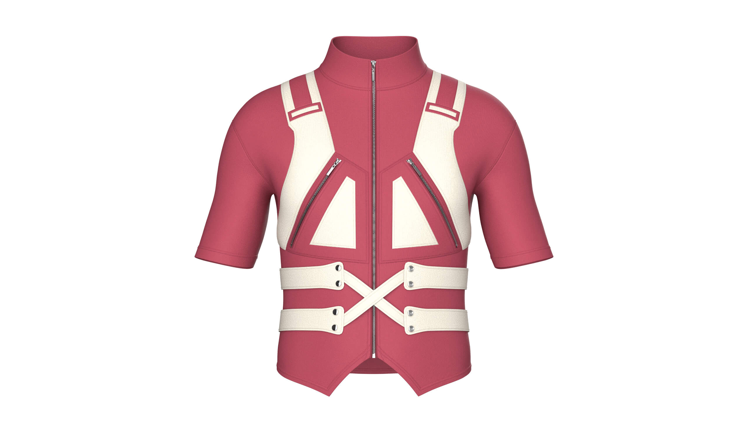 Mens Tactical Cycling Jersey with Zip Pocket 3D Model