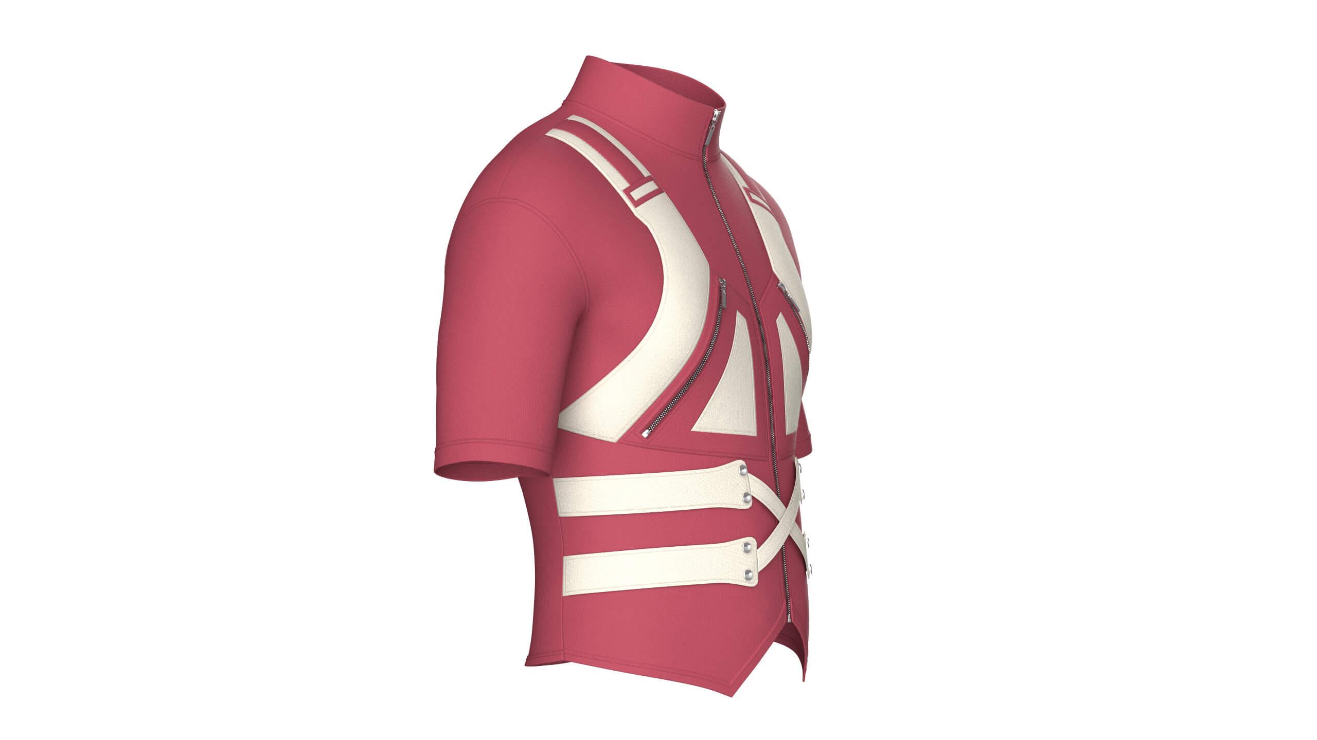 Mens Tactical Cycling Jersey with Zip Pocket 3D Model