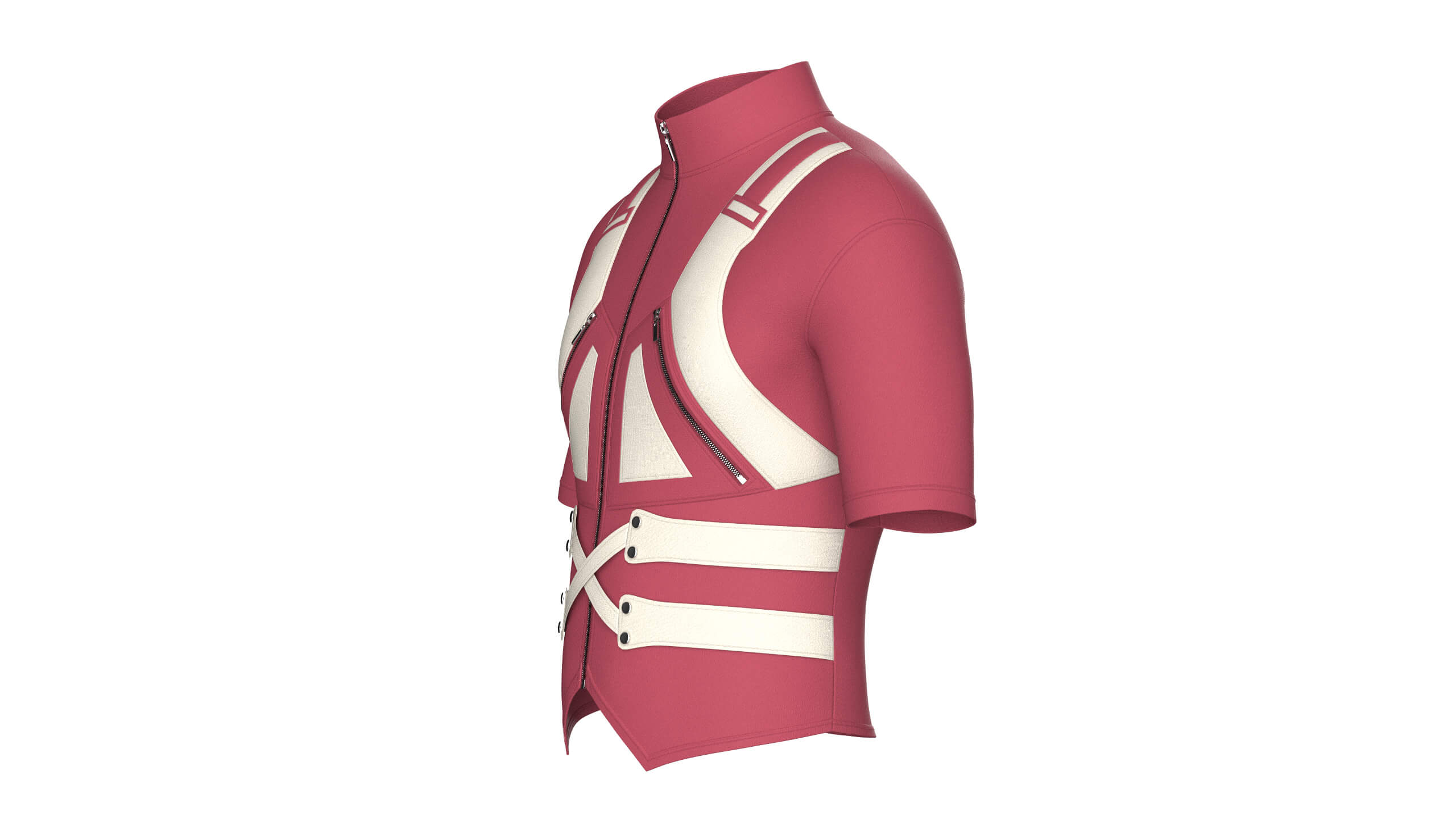 Mens Tactical Cycling Jersey with Zip Pocket 3D Model