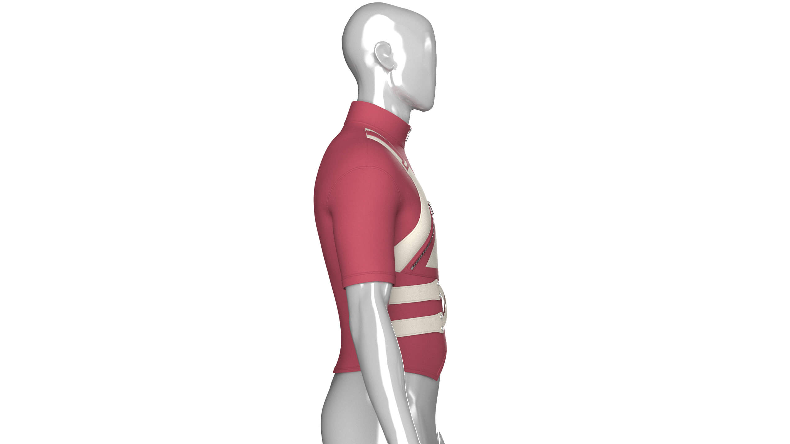 Mens Tactical Cycling Jersey with Zip Pocket 3D Model