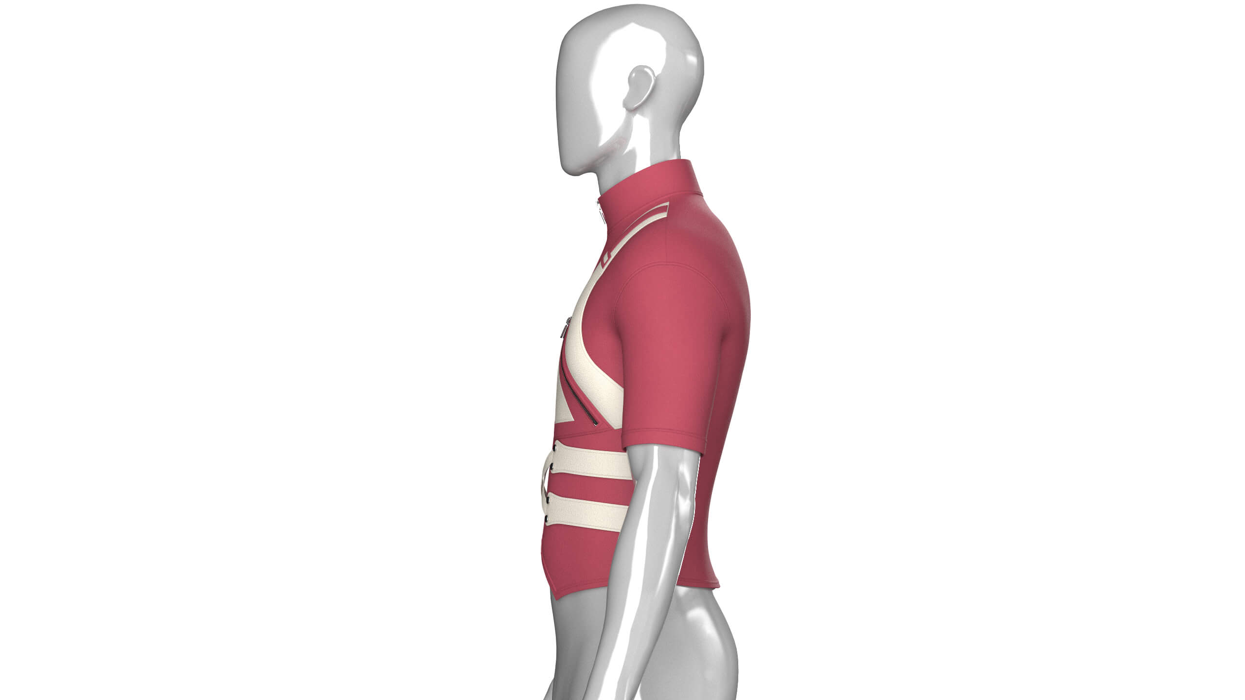 Mens Tactical Cycling Jersey with Zip Pocket 3D Model
