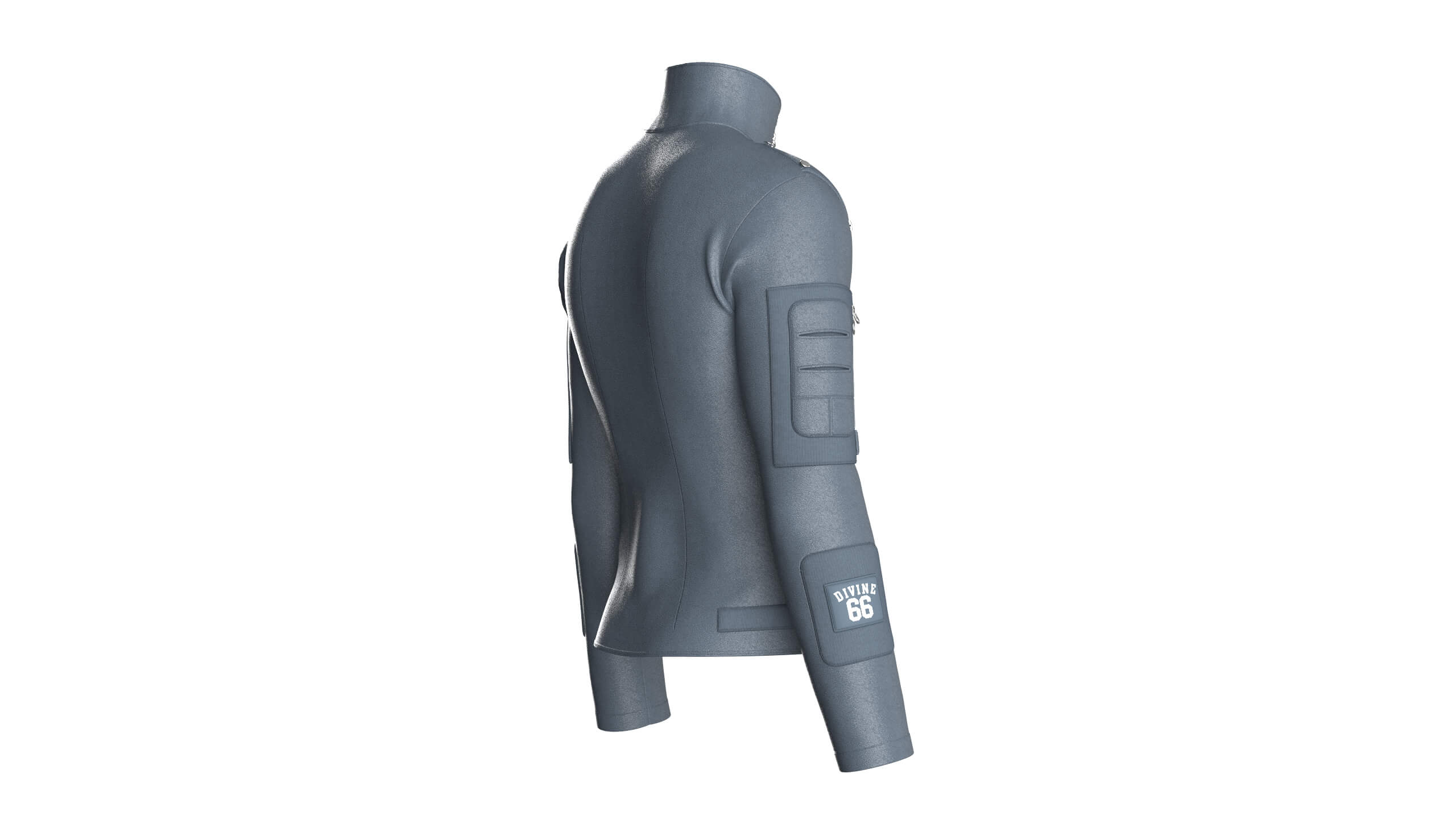 Men&rsquos Tactical Multi-Pocket Zipper Leather Jacket 3D Model