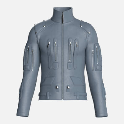 Men’s Tactical Multi-Pocket Zipper Leather Jacket
