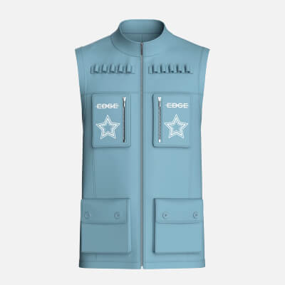 Men's Tactical Utility Vest with Star Print