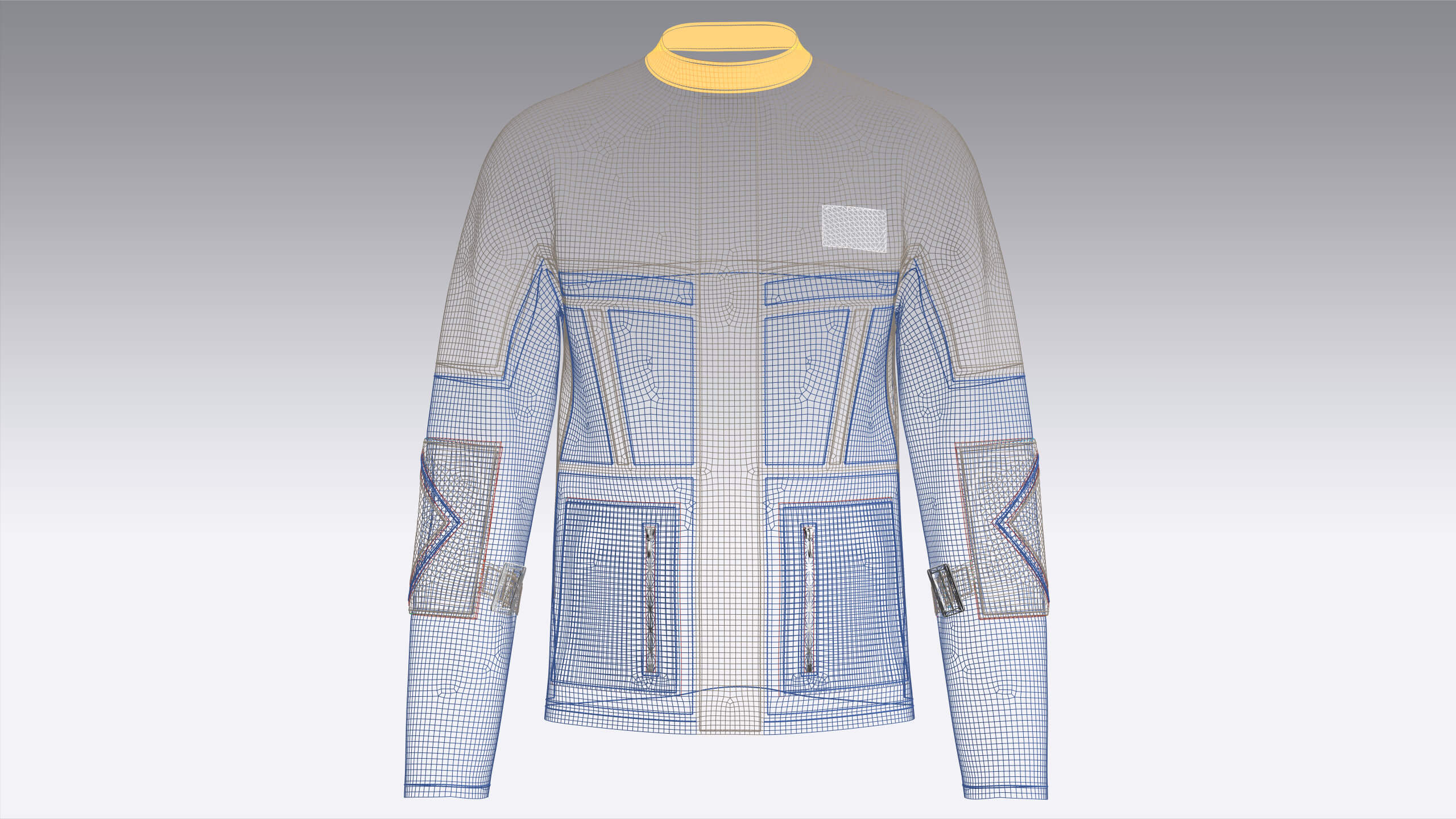 Men&rsquos Vertical Zip Pocket Jacket 3D Model