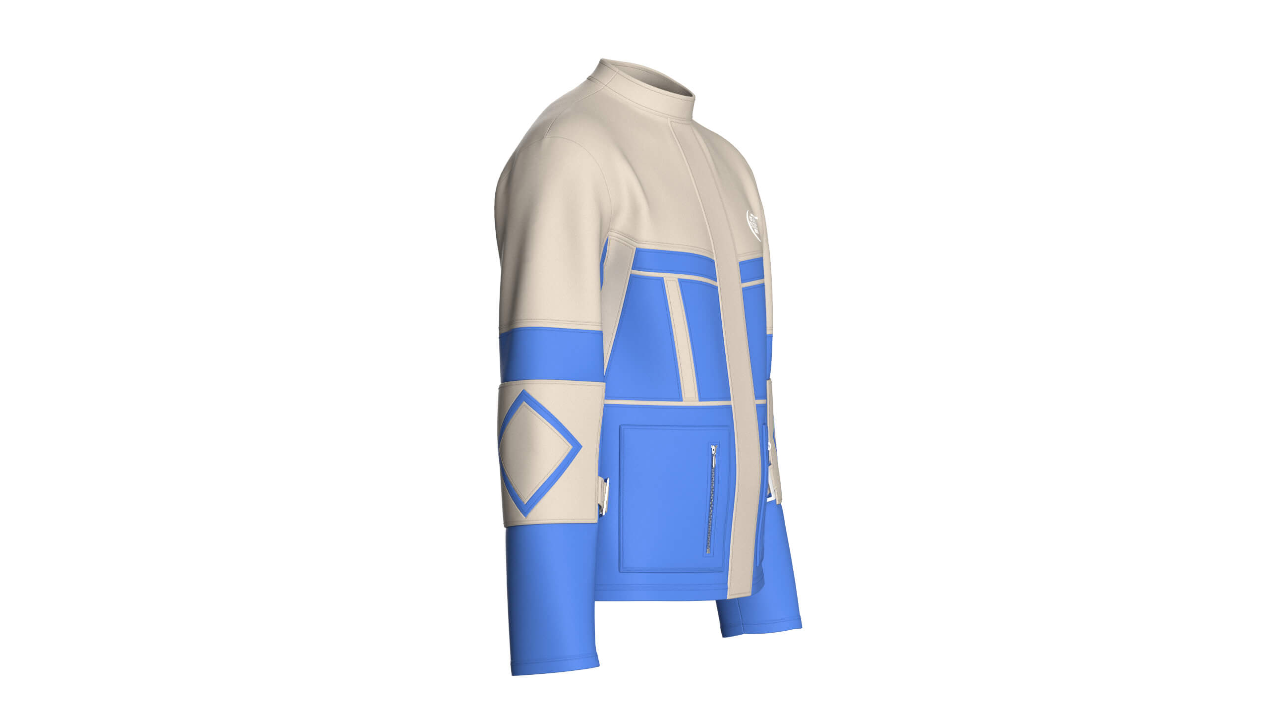 Men&rsquos Vertical Zip Pocket Jacket 3D Model