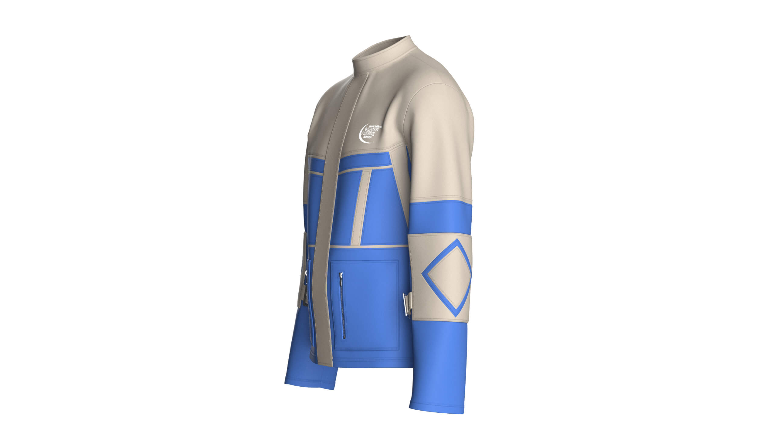 Men&rsquos Vertical Zip Pocket Jacket 3D Model