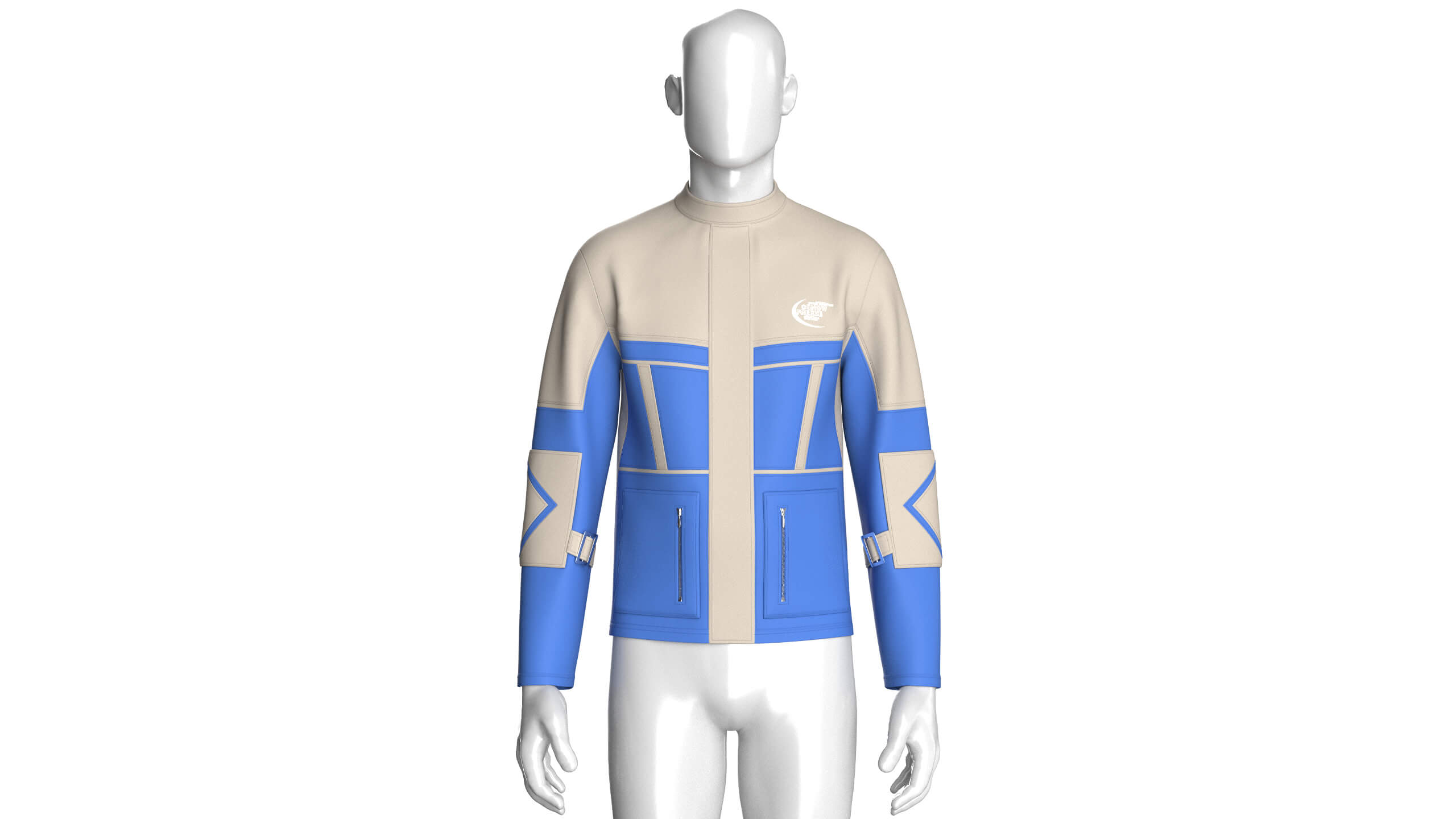 Men&rsquos Vertical Zip Pocket Jacket 3D Model
