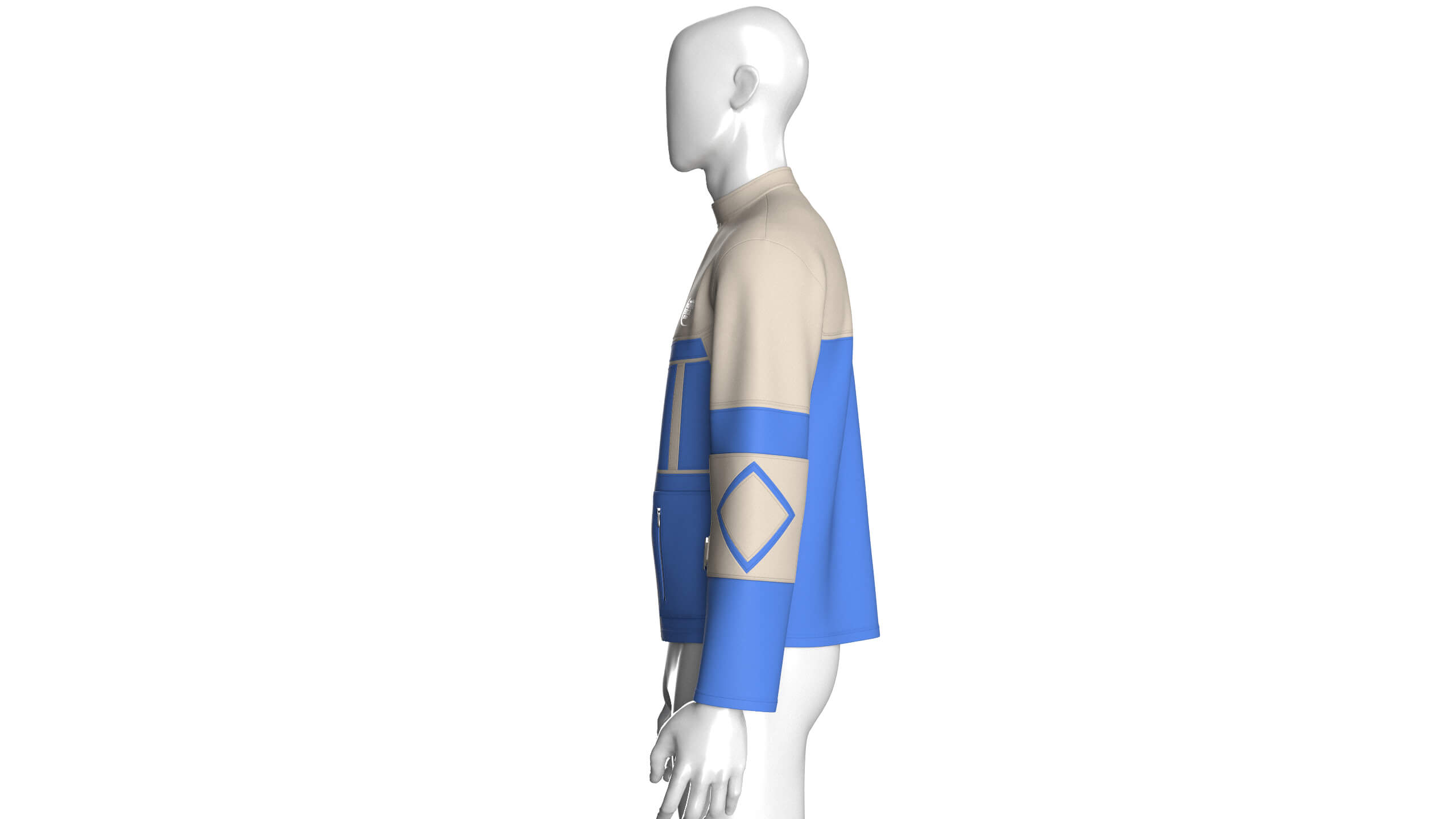 Men&rsquos Vertical Zip Pocket Jacket 3D Model