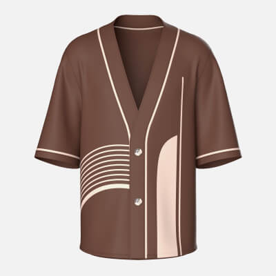 Men Short-Sleeve Kimono Shirt