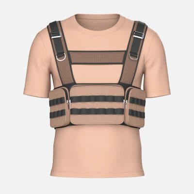 Men T-Shirt with Tactical Chest Rig V2