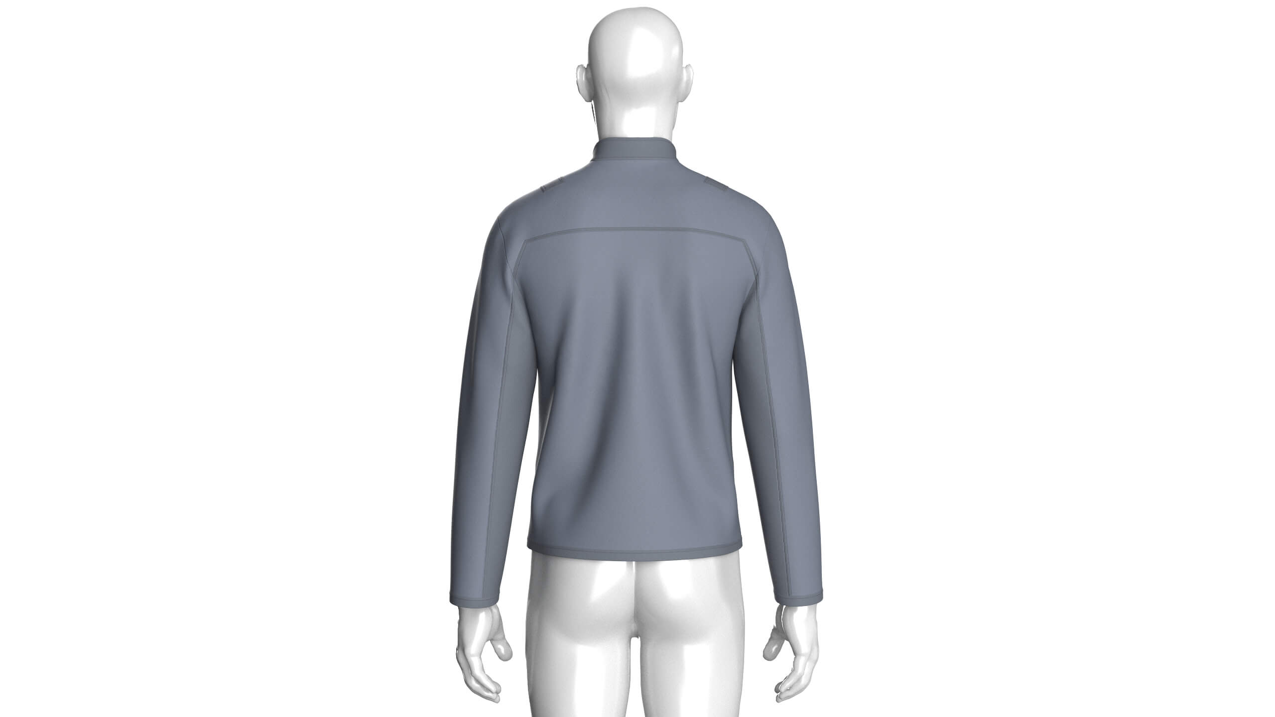 Men Tactical Jacket with Buckle Straps 3D Model