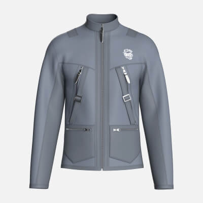 Men Tactical Jacket with Buckle Straps