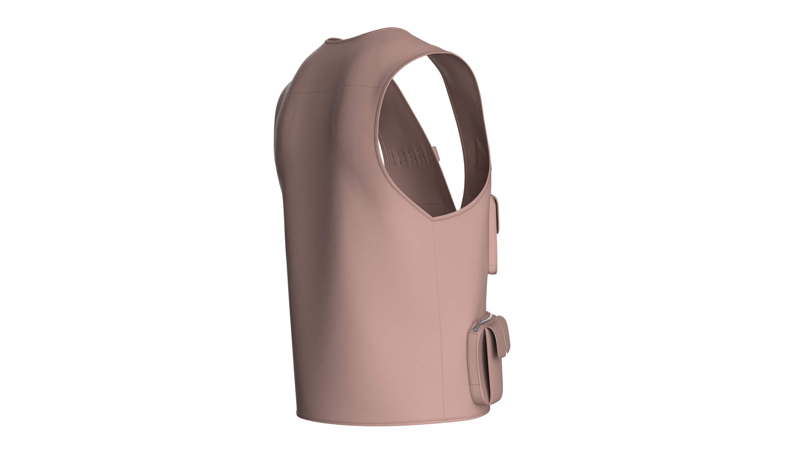 Men Tactical Vest with Multi-Pockets 3D Model