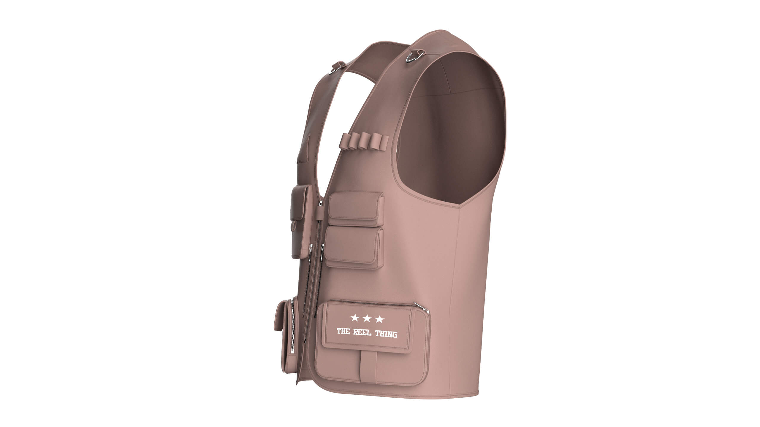 Men Tactical Vest with Multi-Pockets 3D Model