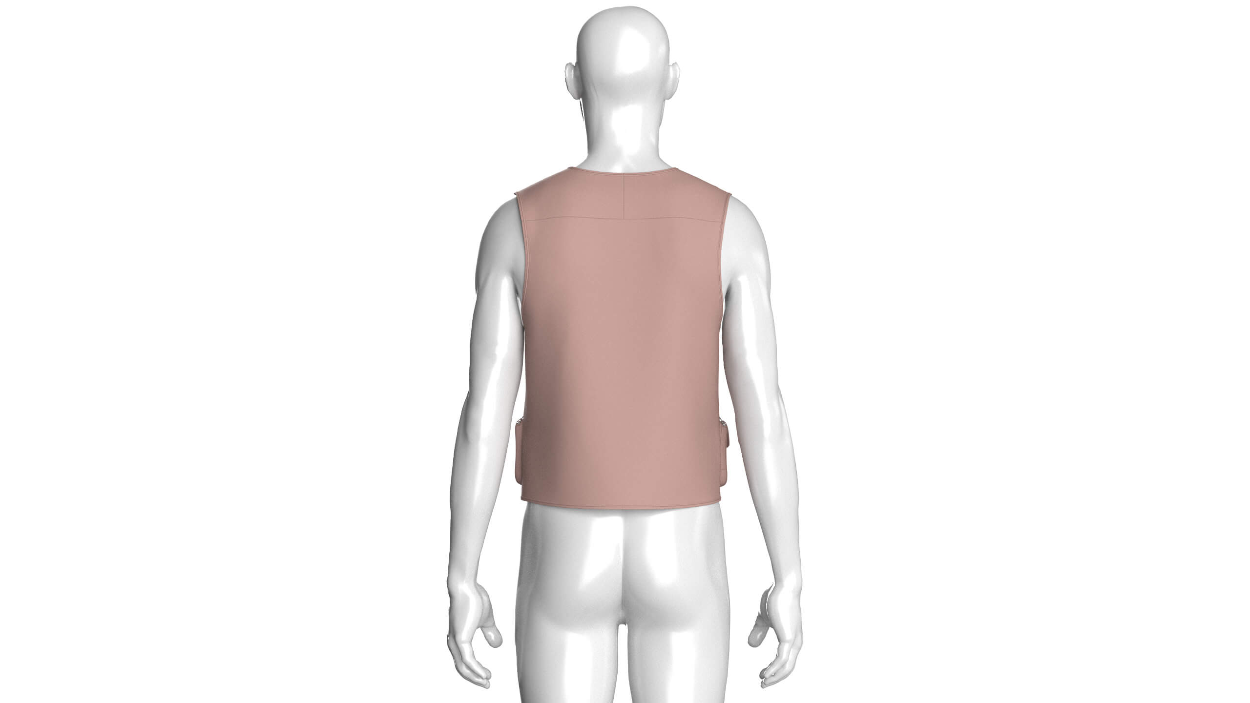 Men Tactical Vest with Multi-Pockets 3D Model