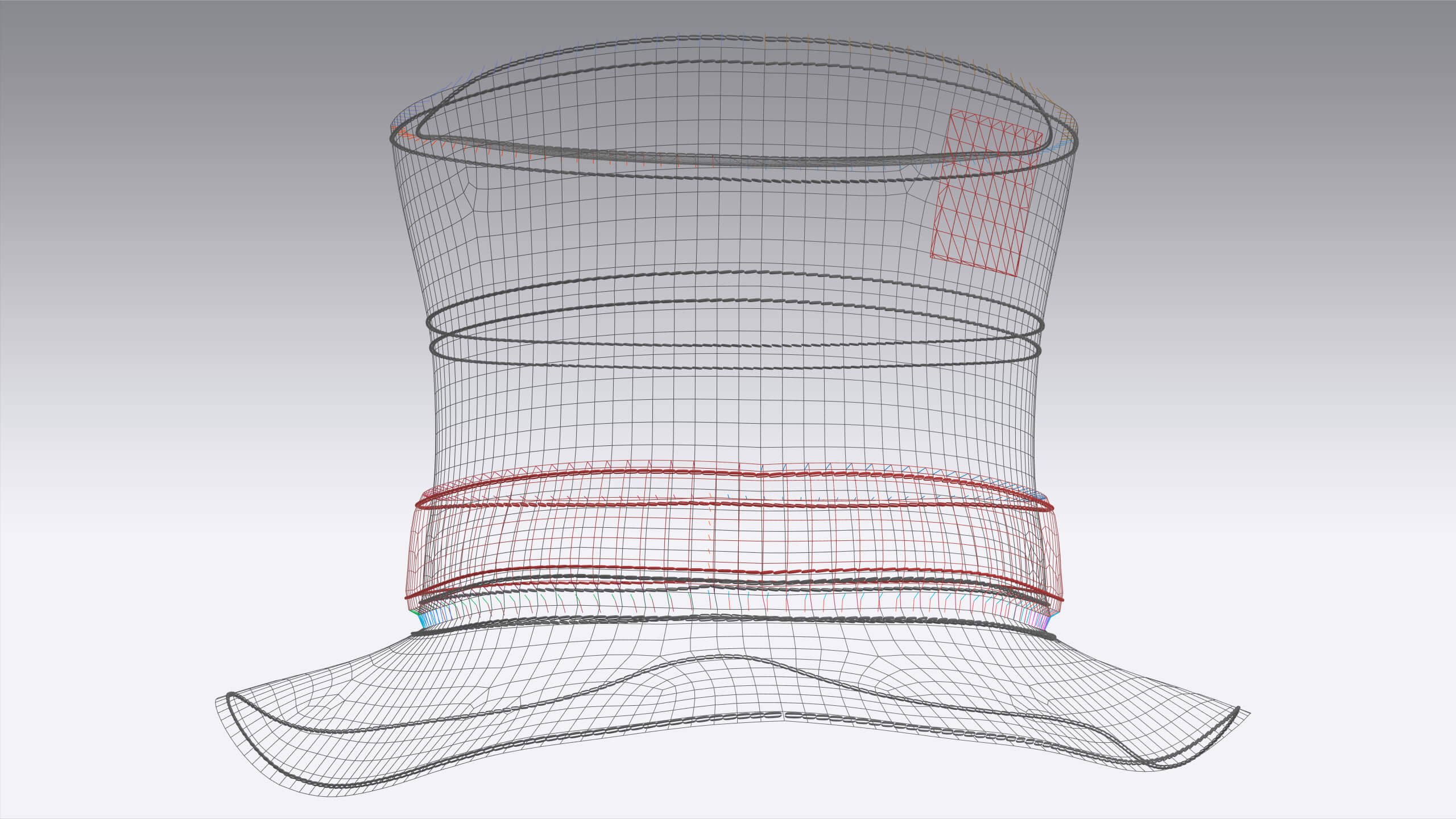 Men Tall Top Hat 3D Model