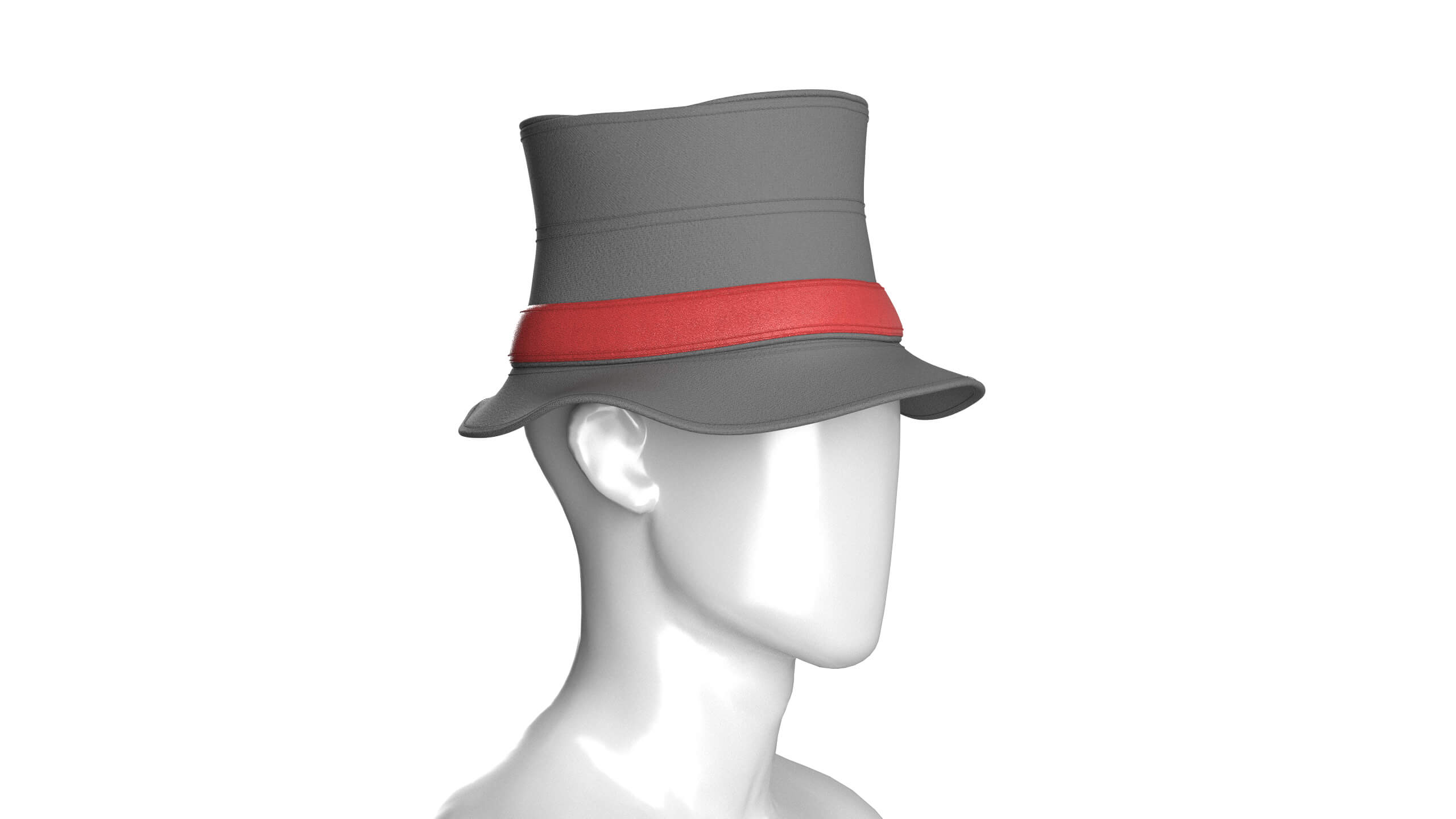 Men Tall Top Hat 3D Model