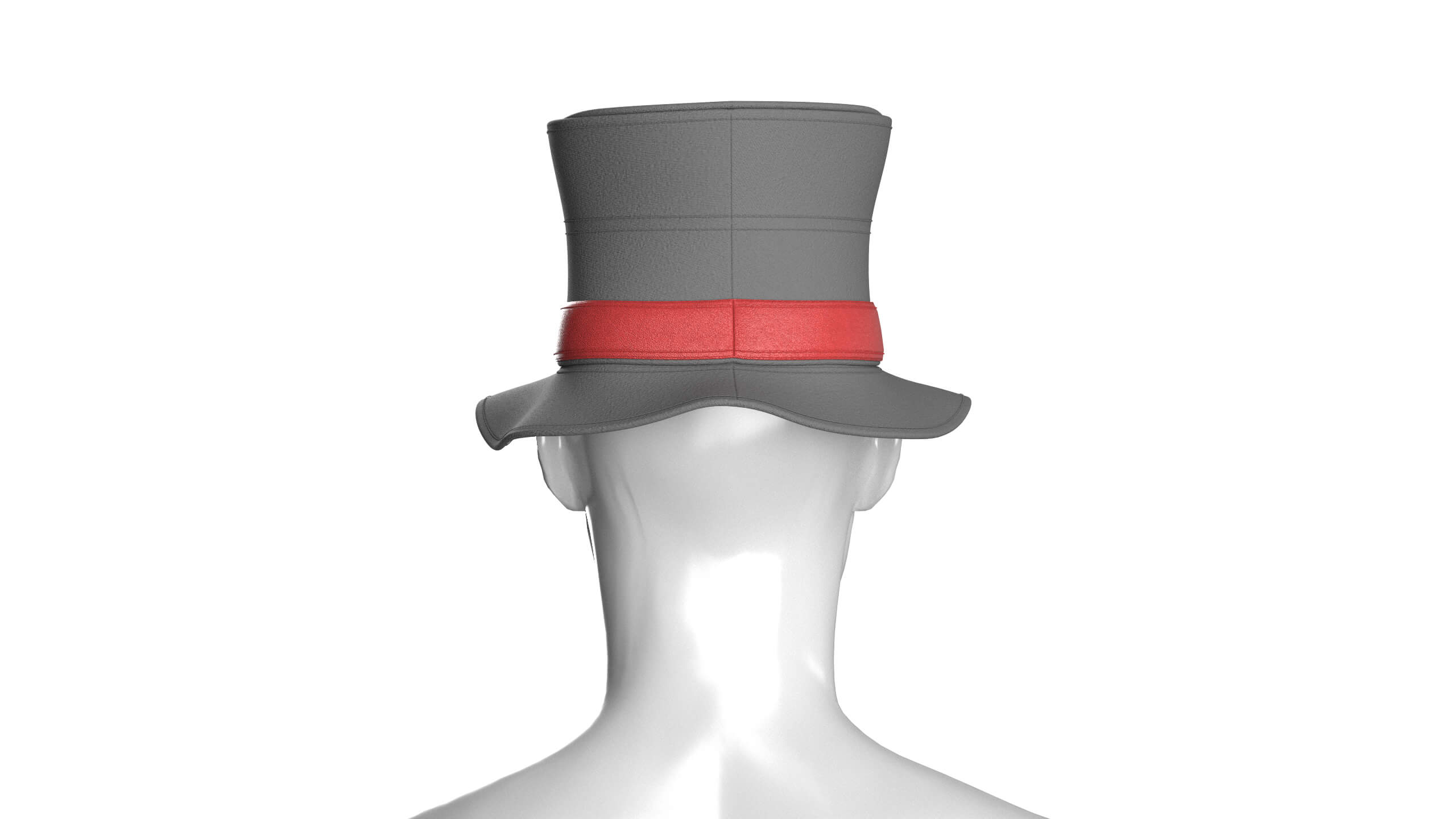 Men Tall Top Hat 3D Model