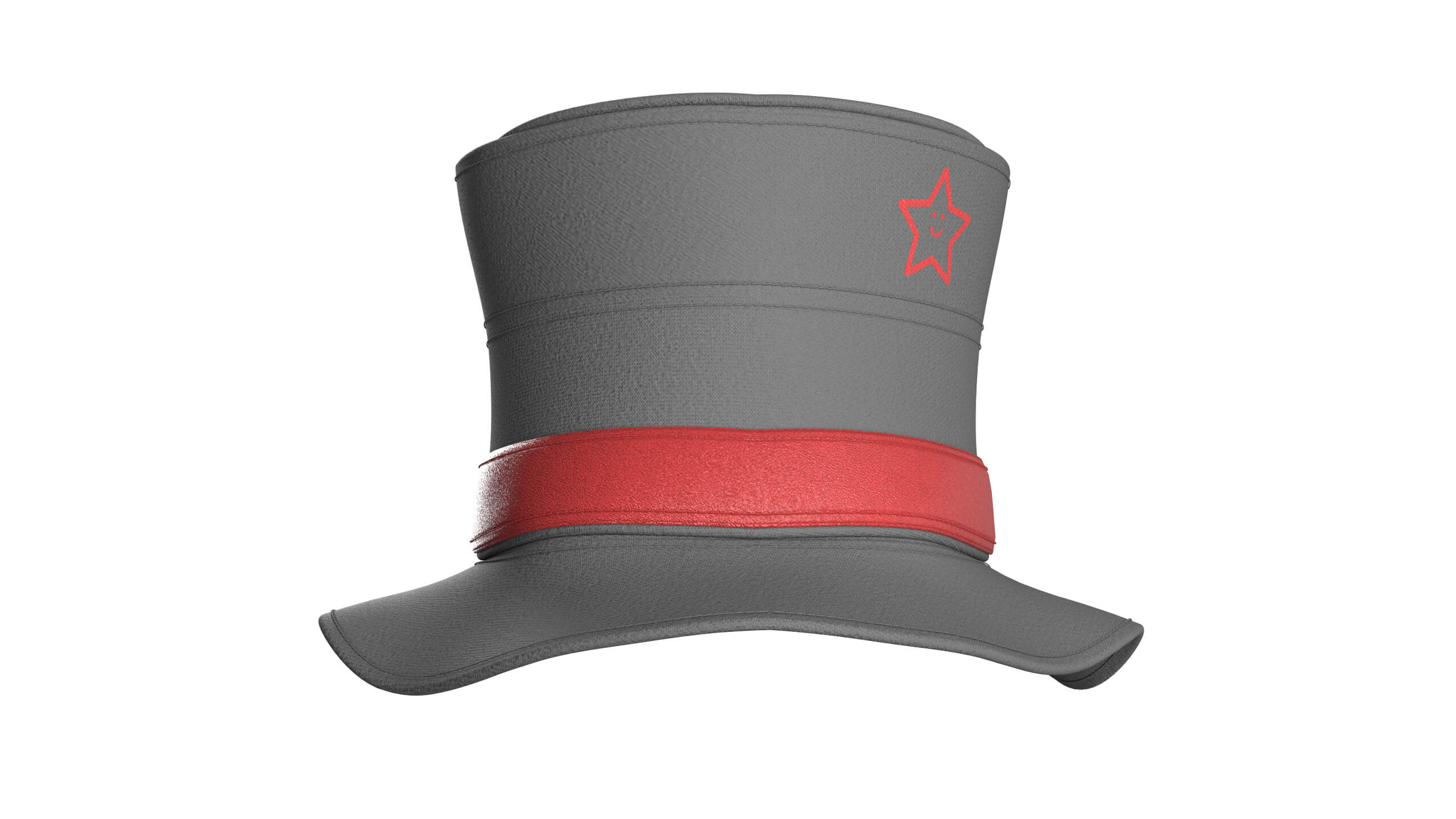 Men Tall Top Hat 3D Model