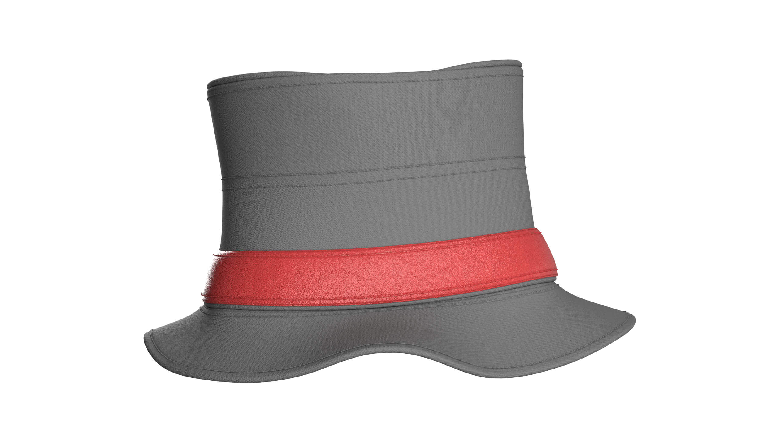 Men Tall Top Hat 3D Model