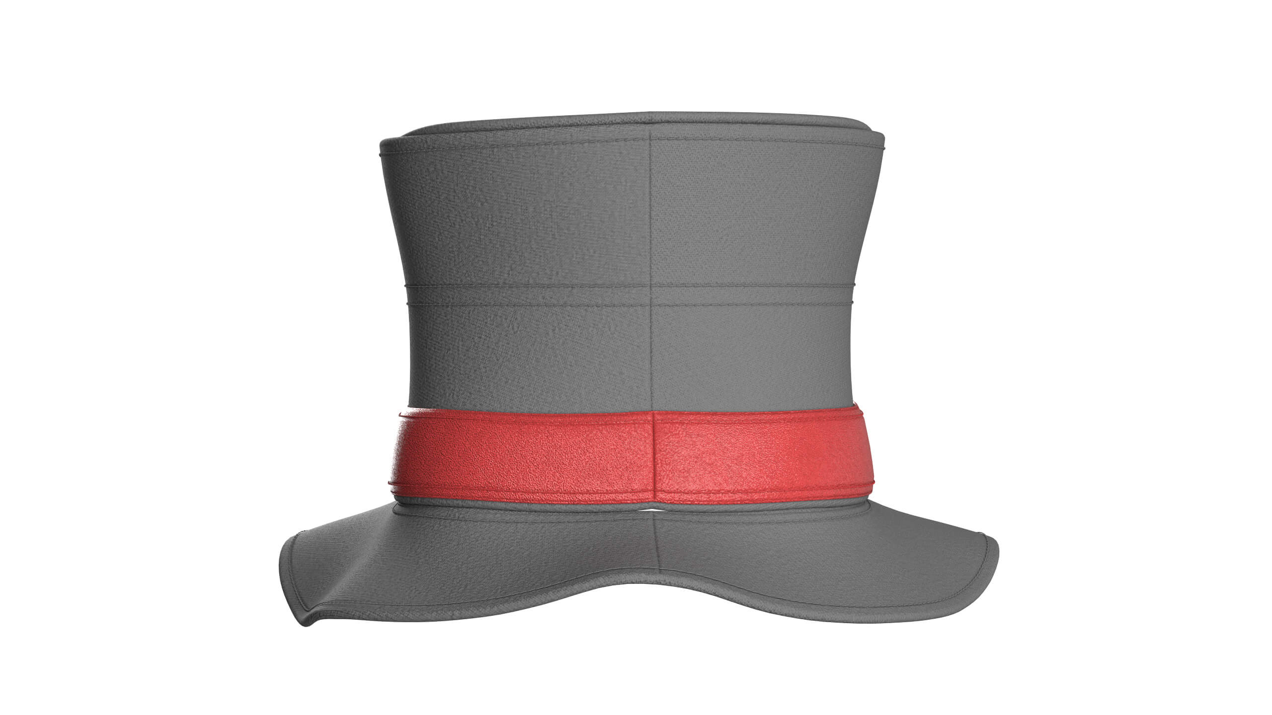 Men Tall Top Hat 3D Model
