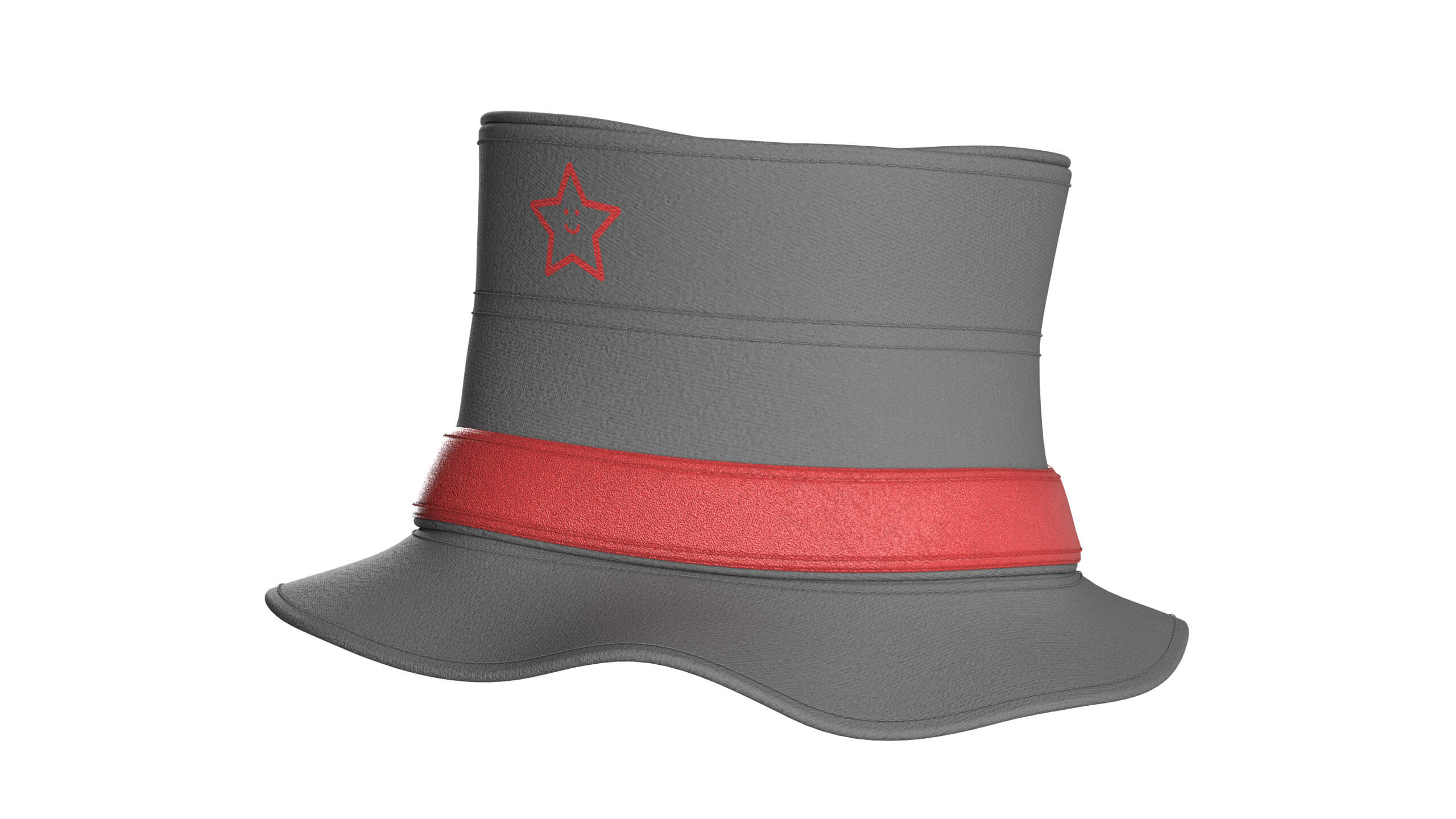 Men Tall Top Hat 3D Model